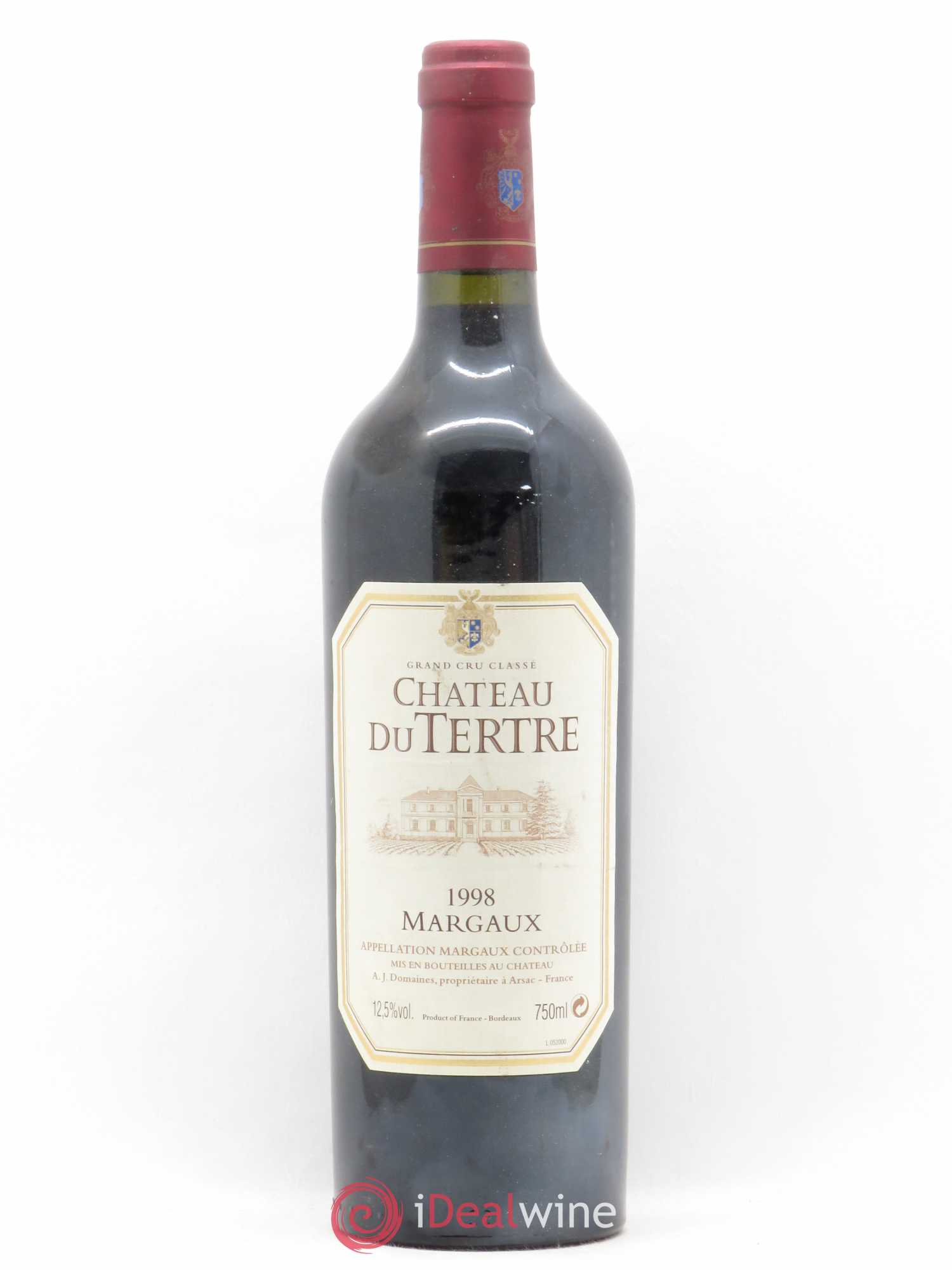 Château du Tertre 5ème Grand Cru Classé 1998 - Lot de 1 bouteille - 0