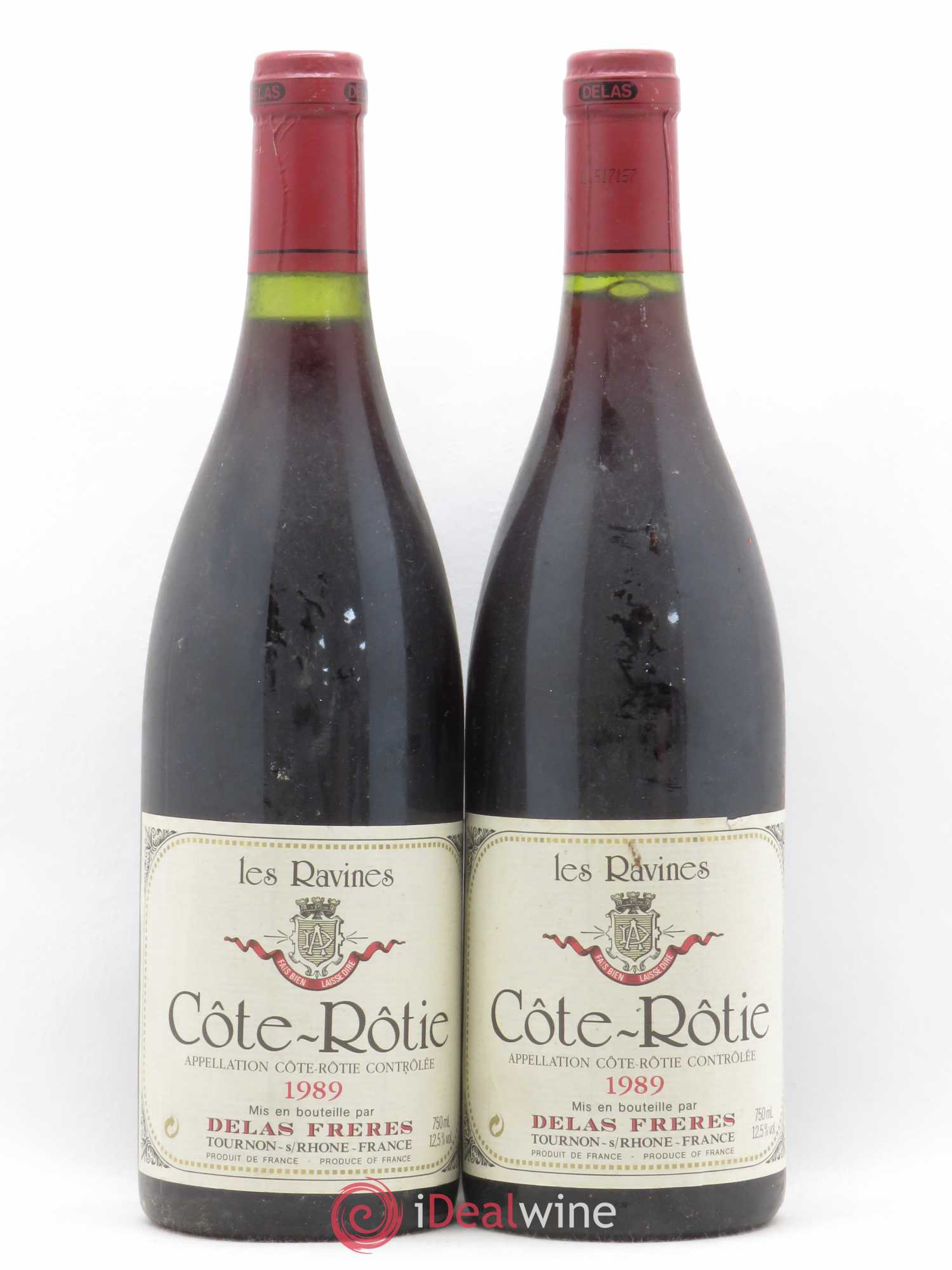 Côte-Rôtie Les Ravines Delas Frères 1989 - Lot de 2 bouteilles - 0