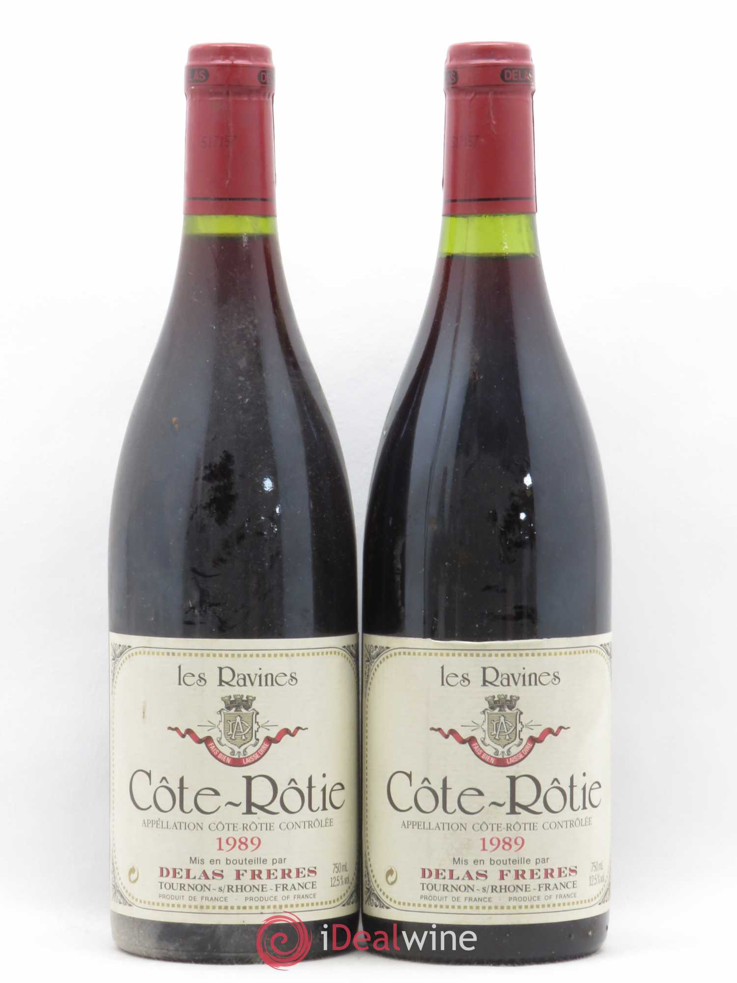 Côte-Rôtie Les Ravines Delas Frères 1989 - Lot de 2 bouteilles - 0