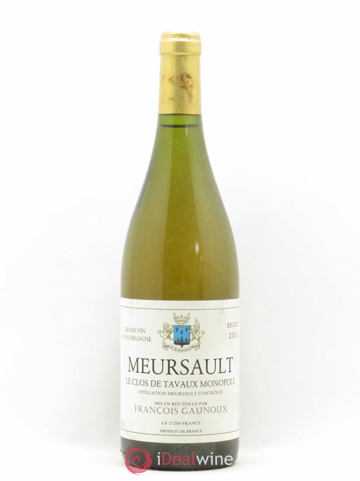 Meursault Le Clos de Tavaux Monopole Francois Gounoux 2002 - Posten von 1 Flasche - 0