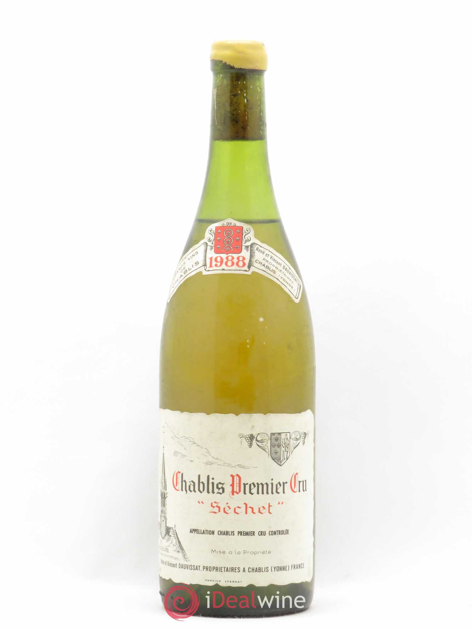 Chablis 1er Cru Séchet Vincent Dauvissat (Domaine) 1988 - Lot de 1 bouteille - 0