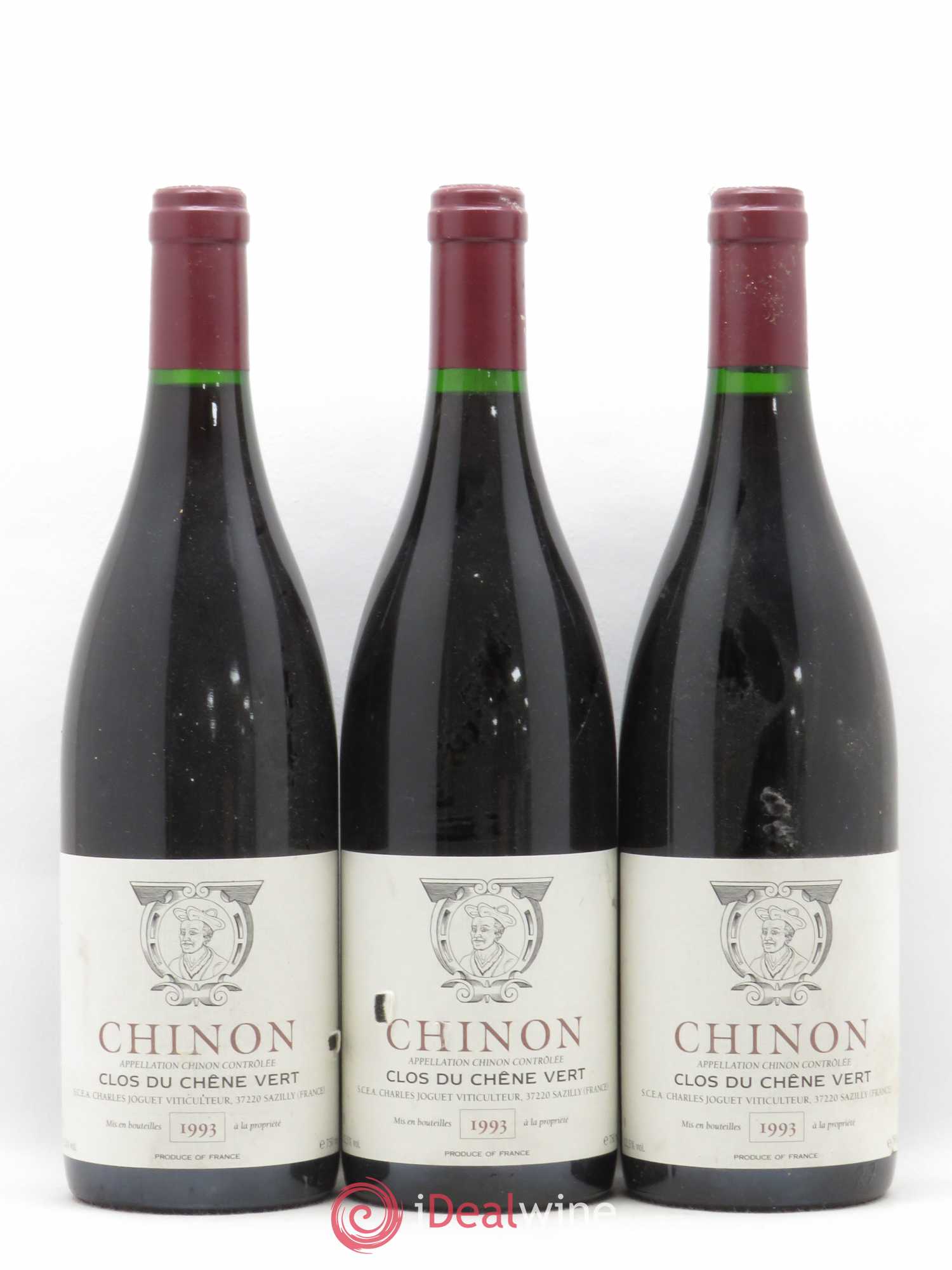 Chinon Clos du Chêne Vert Charles Joguet 1993 - Lot de 3 bouteilles - 0