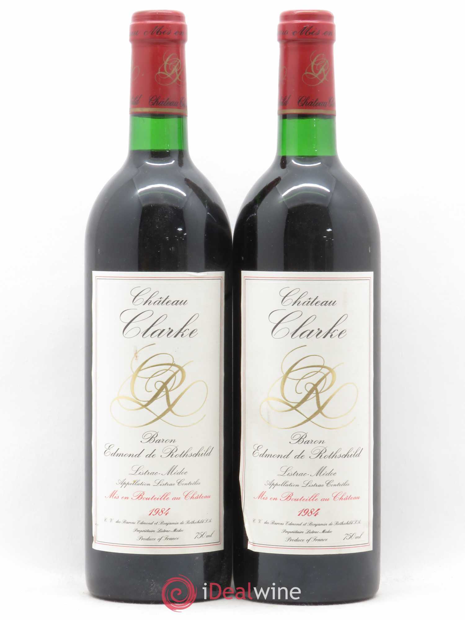 Château Clarke 1984 - Lot de 2 bouteilles - 0