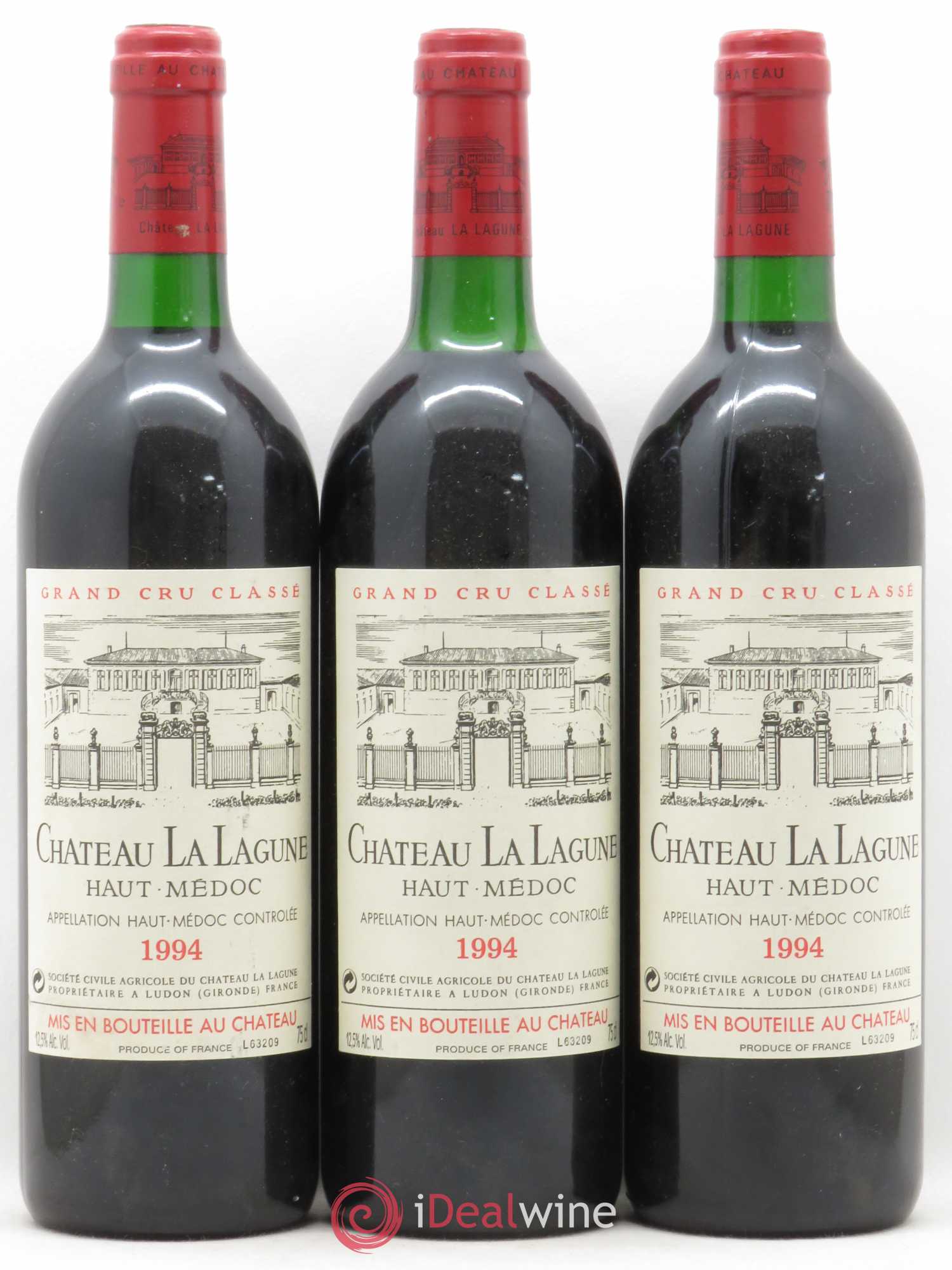 Château la Lagune 3ème Grand Cru Classé 1994 - Lot de 3 bouteilles - 0
