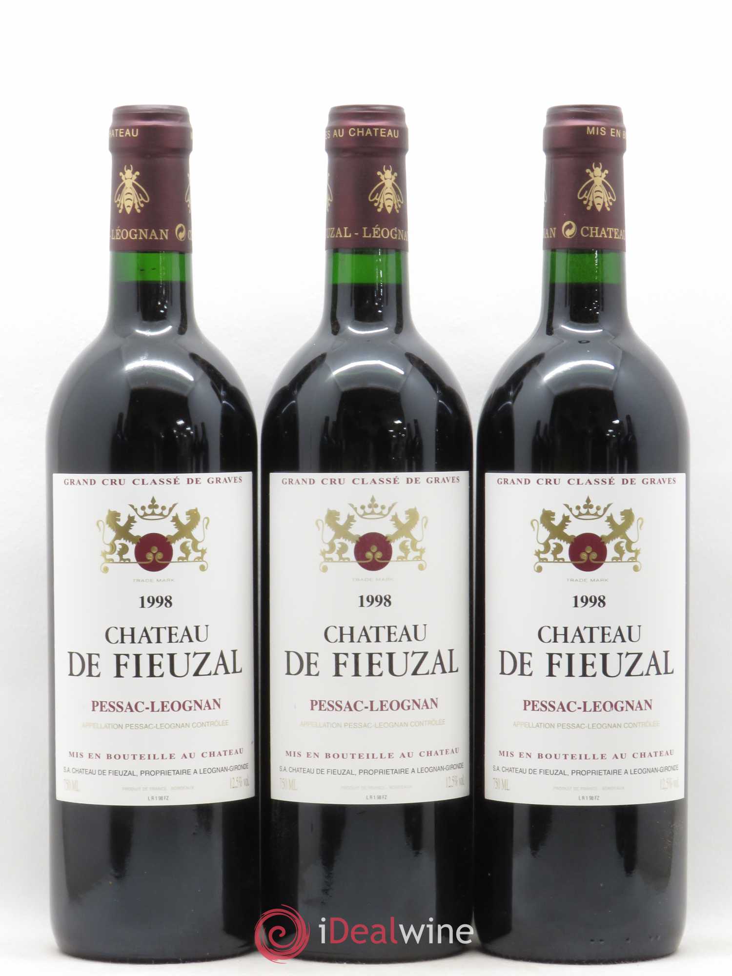 Château de Fieuzal Cru Classé de Graves 1998 - Lot de 12 bouteilles - 1