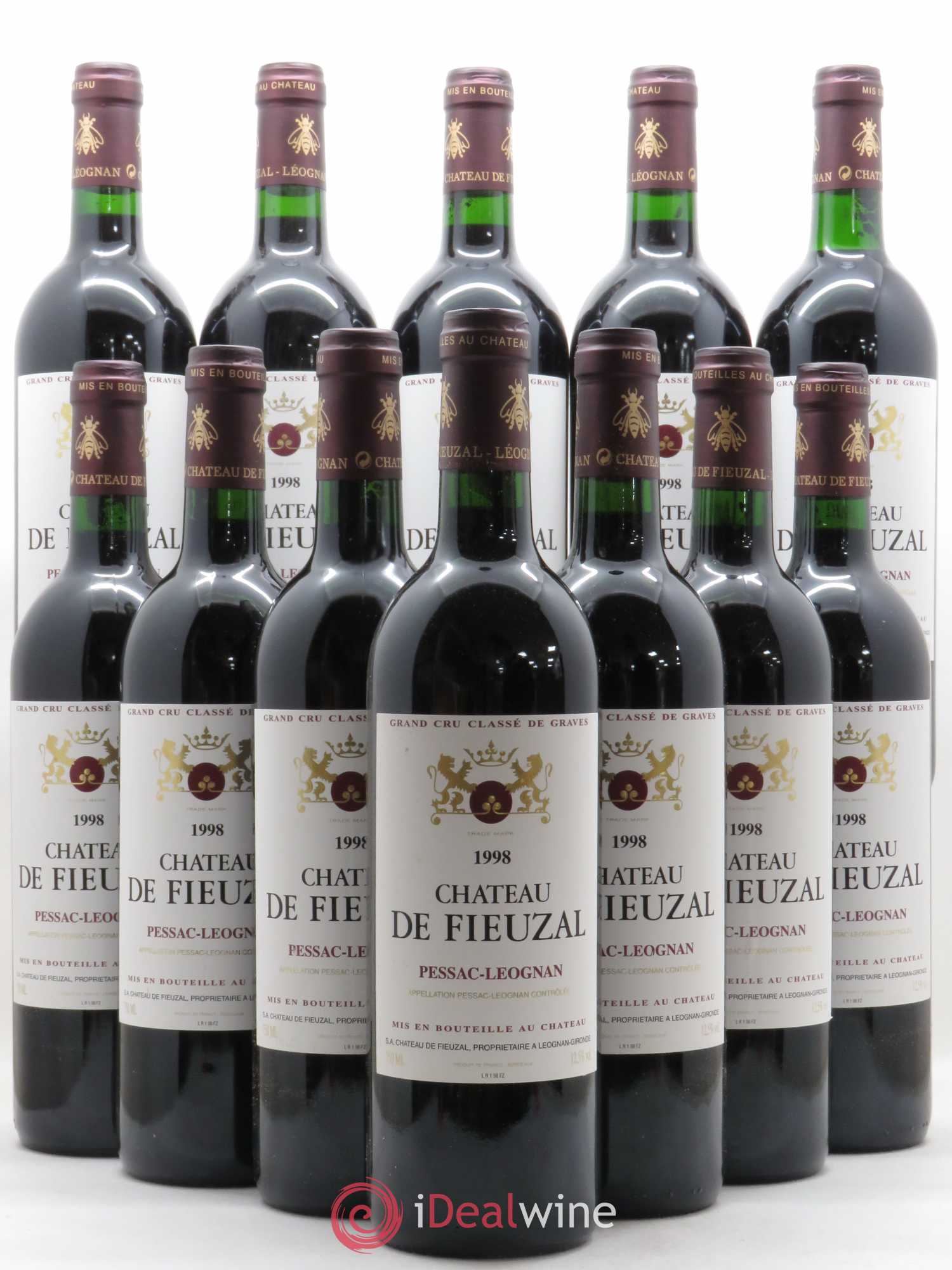 Château de Fieuzal Cru Classé de Graves 1998 - Lot de 12 bouteilles - 0