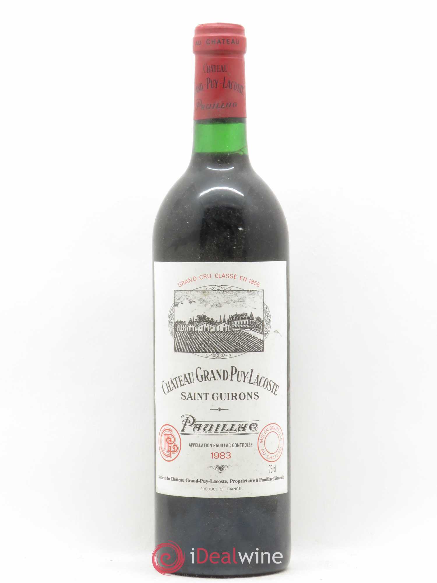 Château Grand Puy Lacoste 5ème Grand Cru Classé 1983 - Lot de 1 bouteille - 0