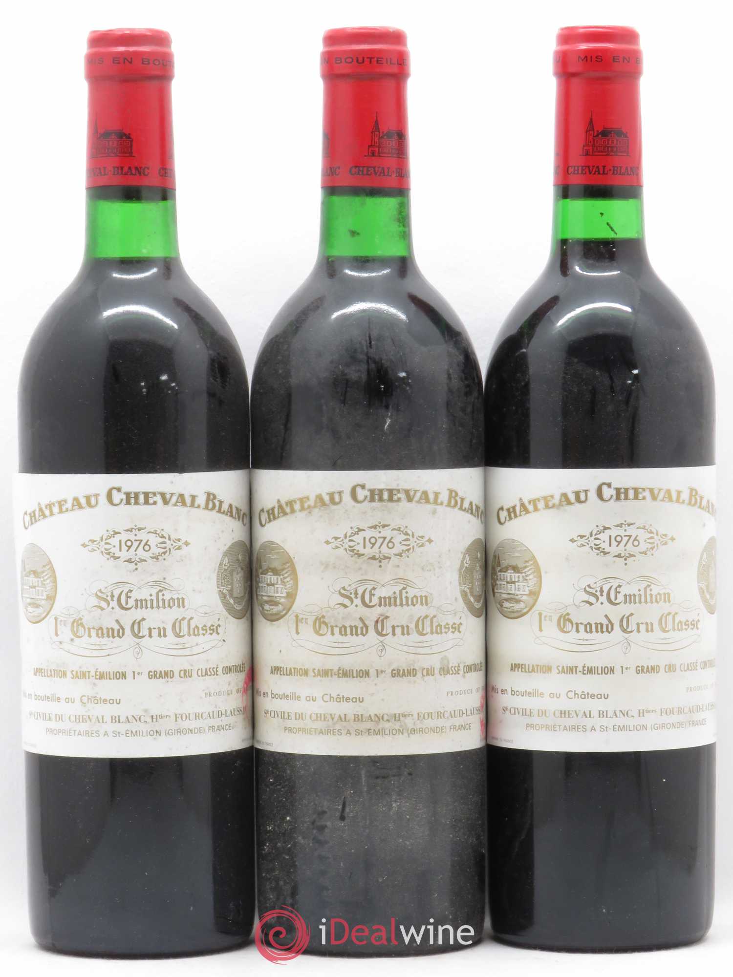 Château Cheval Blanc 1er Grand Cru Classé A 1976 - Lot de 3 bouteilles - 0
