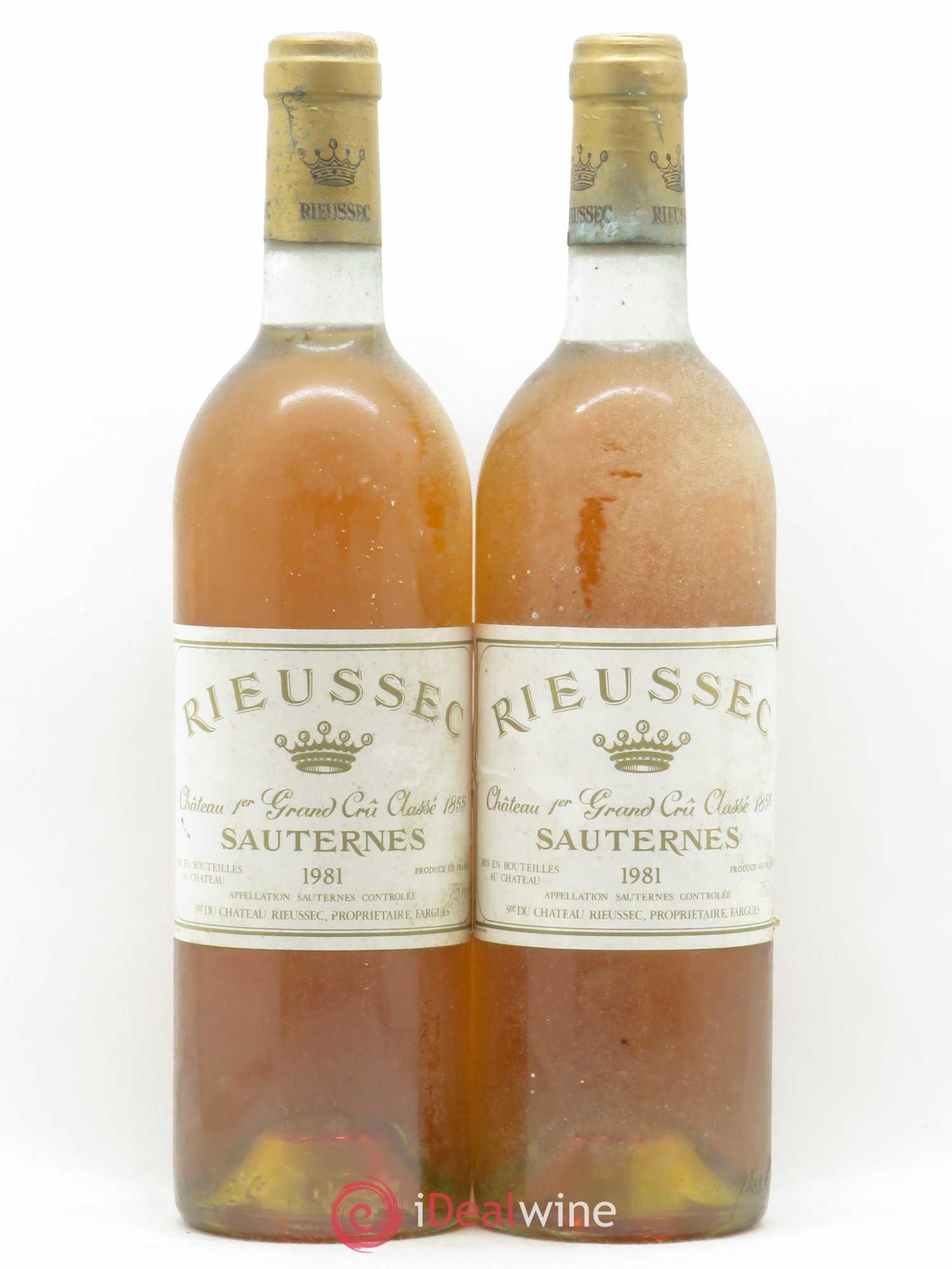 Château Rieussec 1er Grand Cru Classé 1981 - Lotto di 2 bottiglie - 0