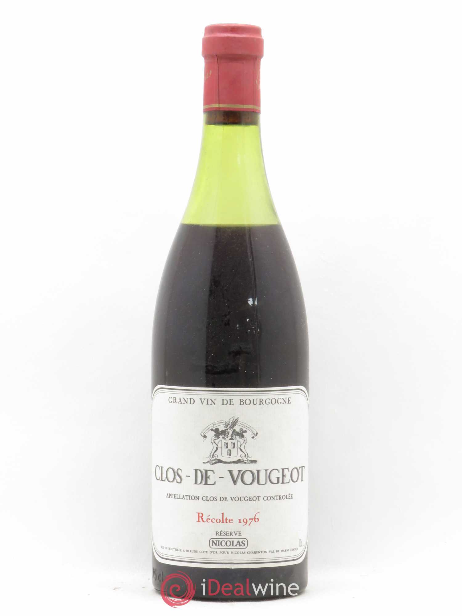 Clos de Vougeot Grand Cru Réserve Nicolas 1976 - Lot de 1 bouteille - 0