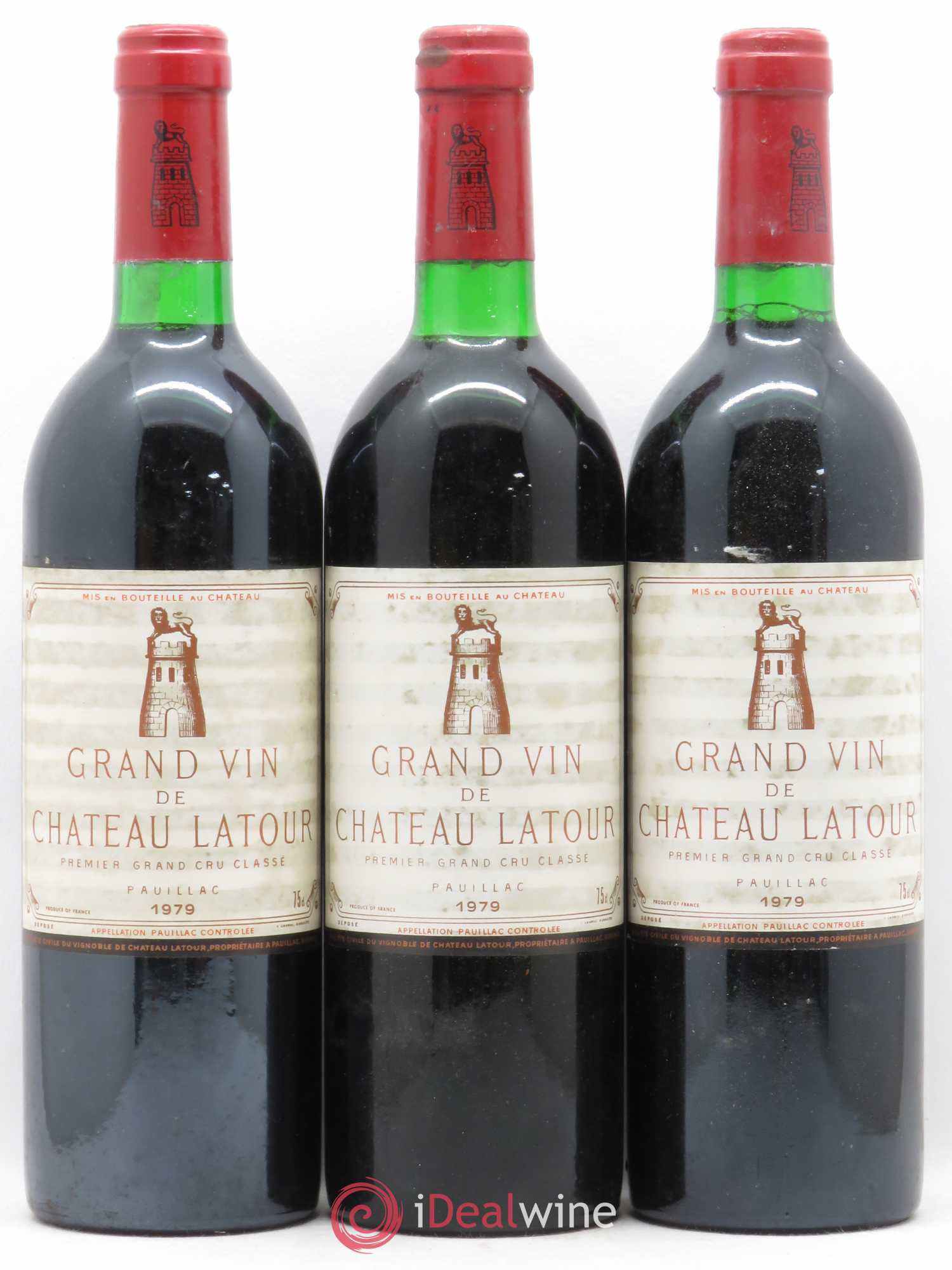 Château Latour 1er Grand Cru Classé 1979 - Lot de 3 bouteilles - 0