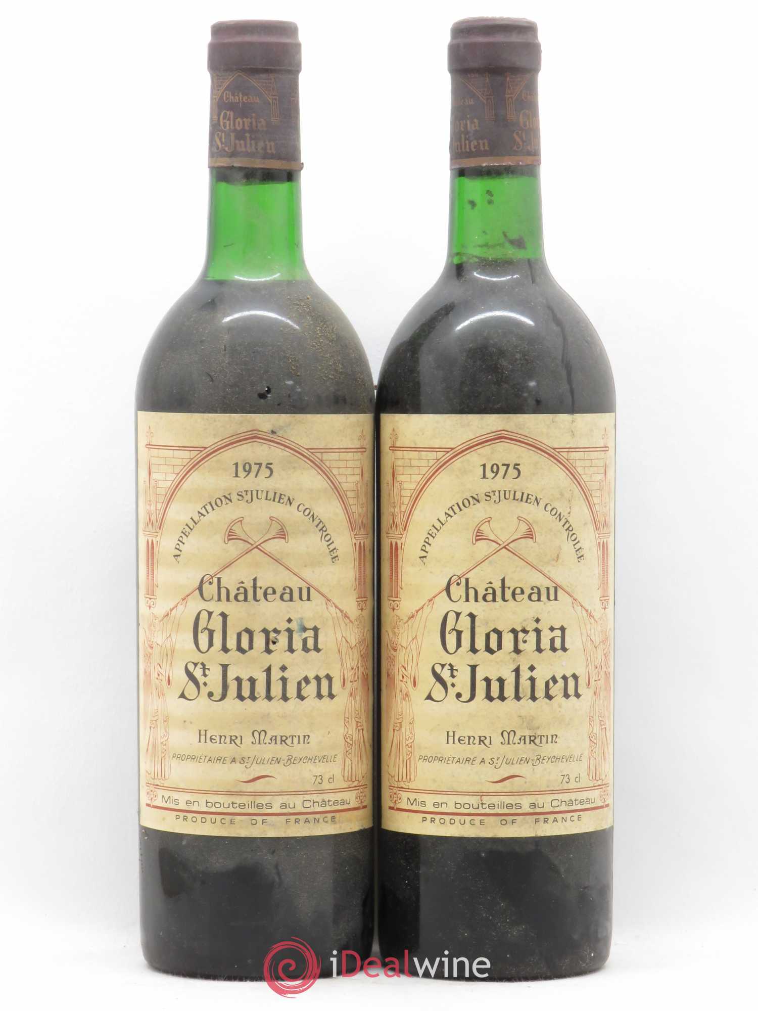 Château Gloria 1975 - Lot de 2 bouteilles - 0
