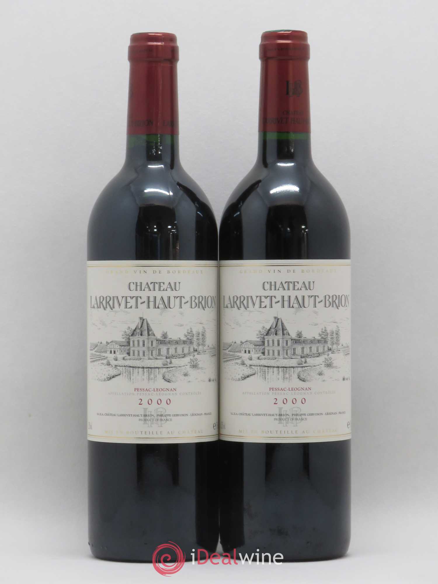 Château Larrivet Haut-Brion 2000 - Lotto di 2 bottiglie - 0
