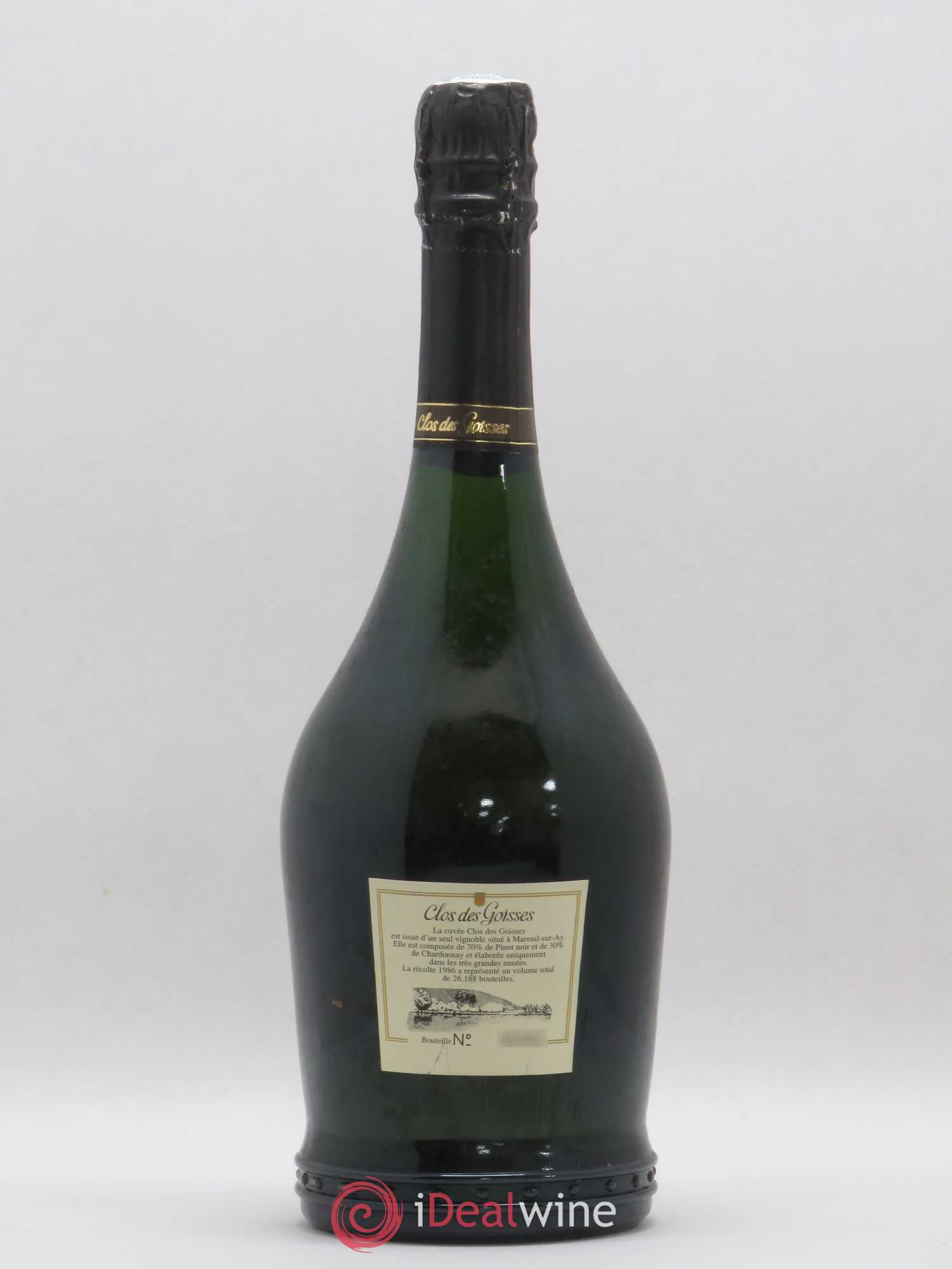 Clos des Goisses Philipponnat 1986 - Lot de 1 bouteille - 1