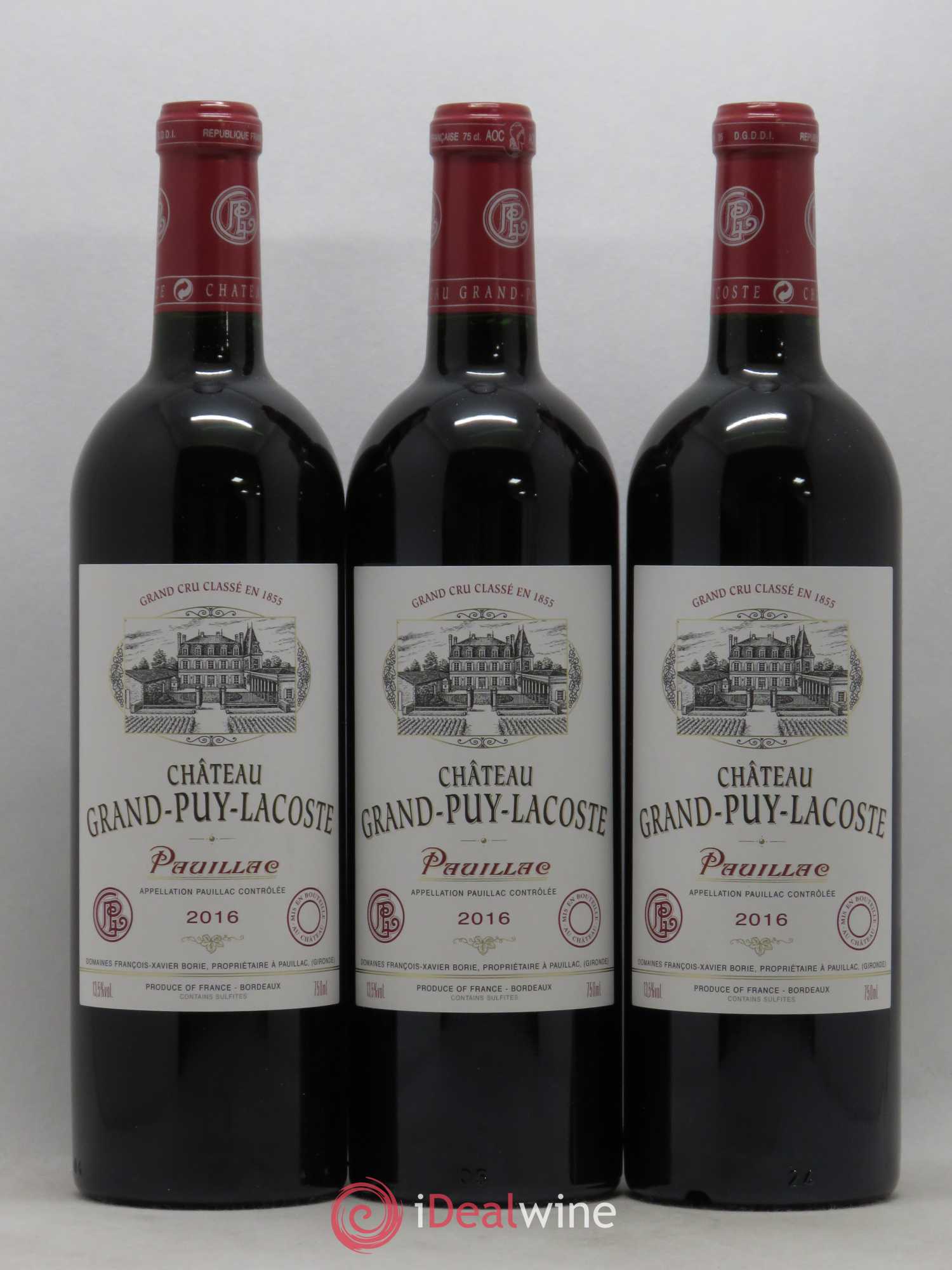 Château Grand Puy Lacoste 5ème Grand Cru Classé 2016 - Lot de 6 bouteilles - 1
