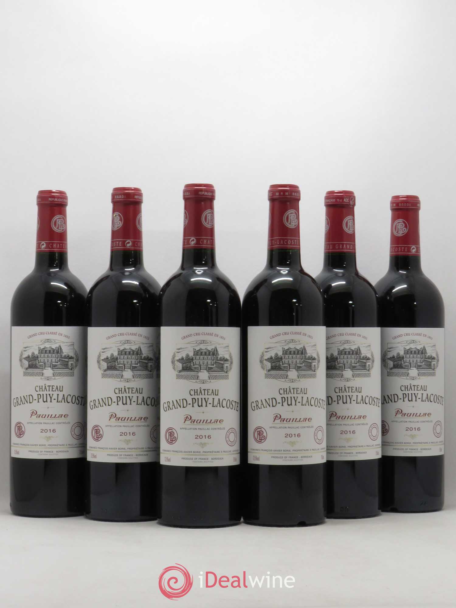 Château Grand Puy Lacoste 5ème Grand Cru Classé 2016 - Lot de 6 bouteilles - 0