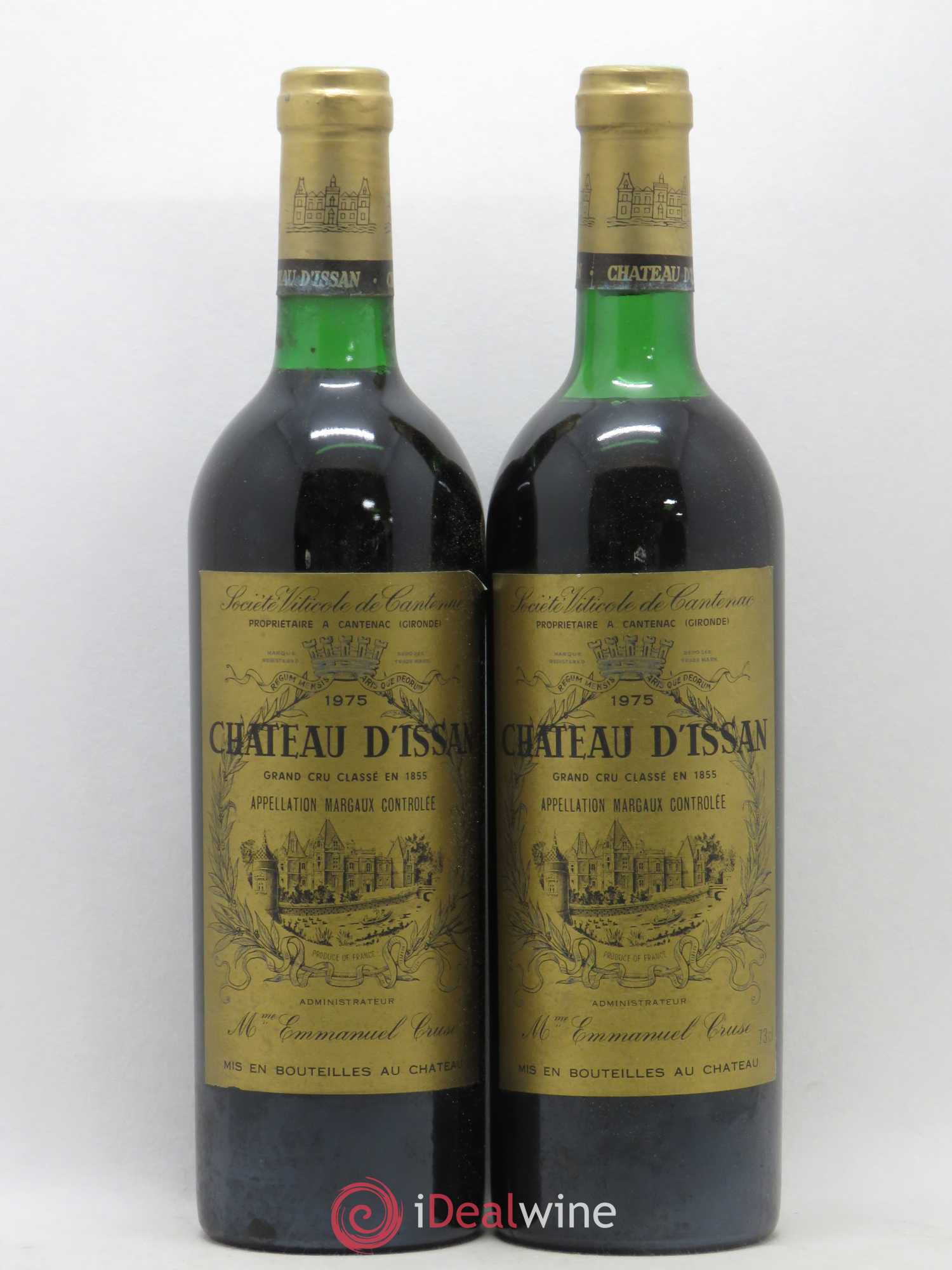 Château d'Issan 3ème Grand Cru Classé 1975 - Lot de 2 bouteilles - 0