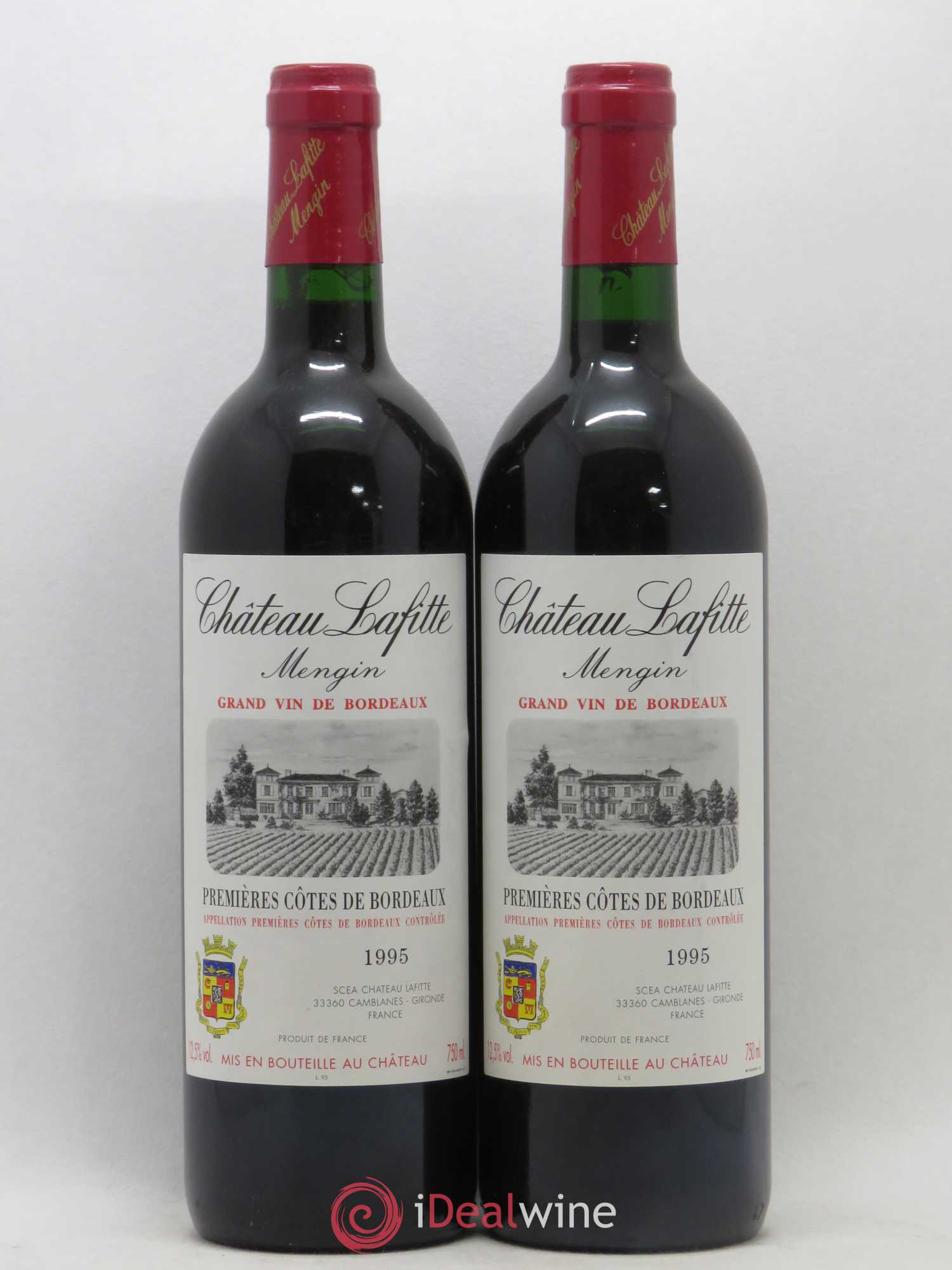 Premières Côtes de Bordeaux Château Lafitte Mengin 1995 - Lot de 2 bouteilles - 0