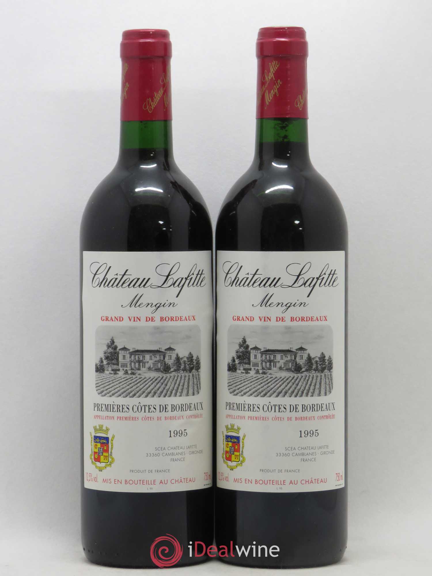 Premières Côtes de Bordeaux Château Lafitte Mengin 1995 - Lot de 2 bouteilles - 0