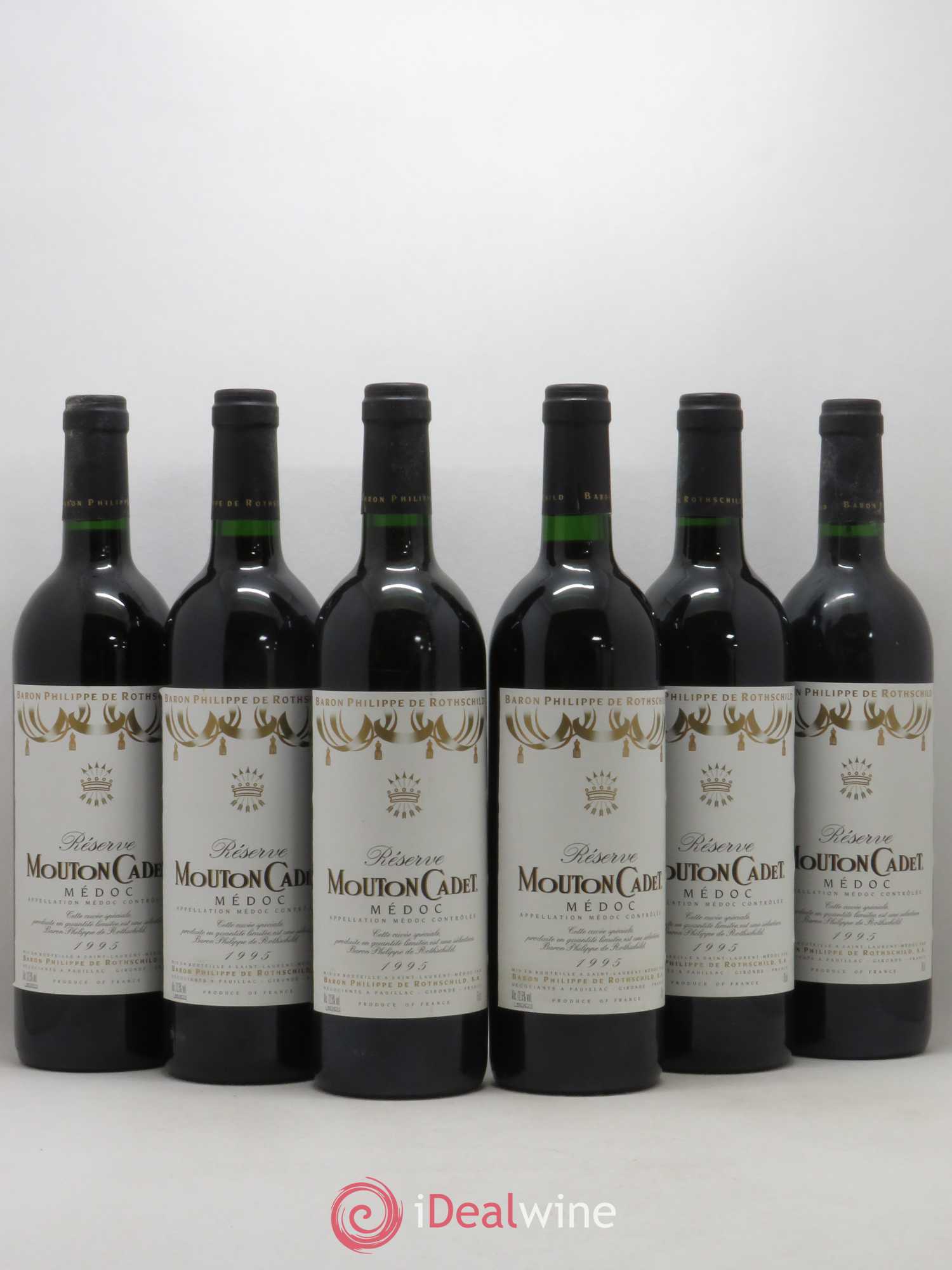 Château Mouton Cadet Réserve 1995 - Lot de 6 bouteilles - 0