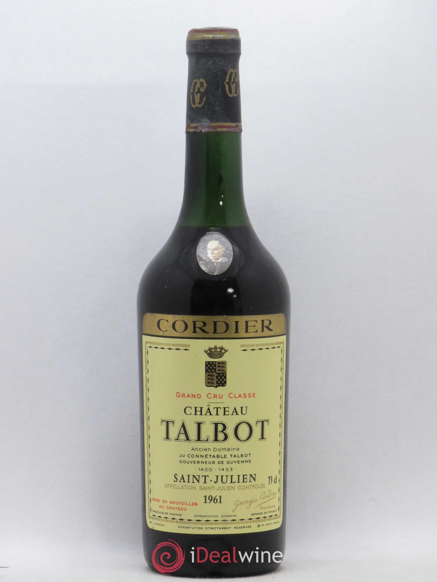 Château Talbot 4ème Grand Cru Classé 1961 - Lot de 1 bouteille - 0