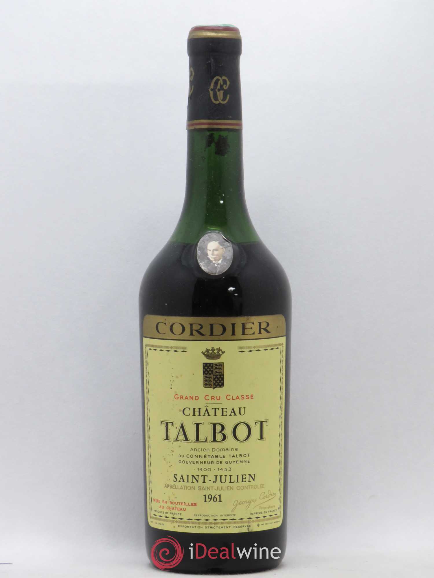 Château Talbot 4ème Grand Cru Classé 1961 - Lot de 1 bouteille - 0