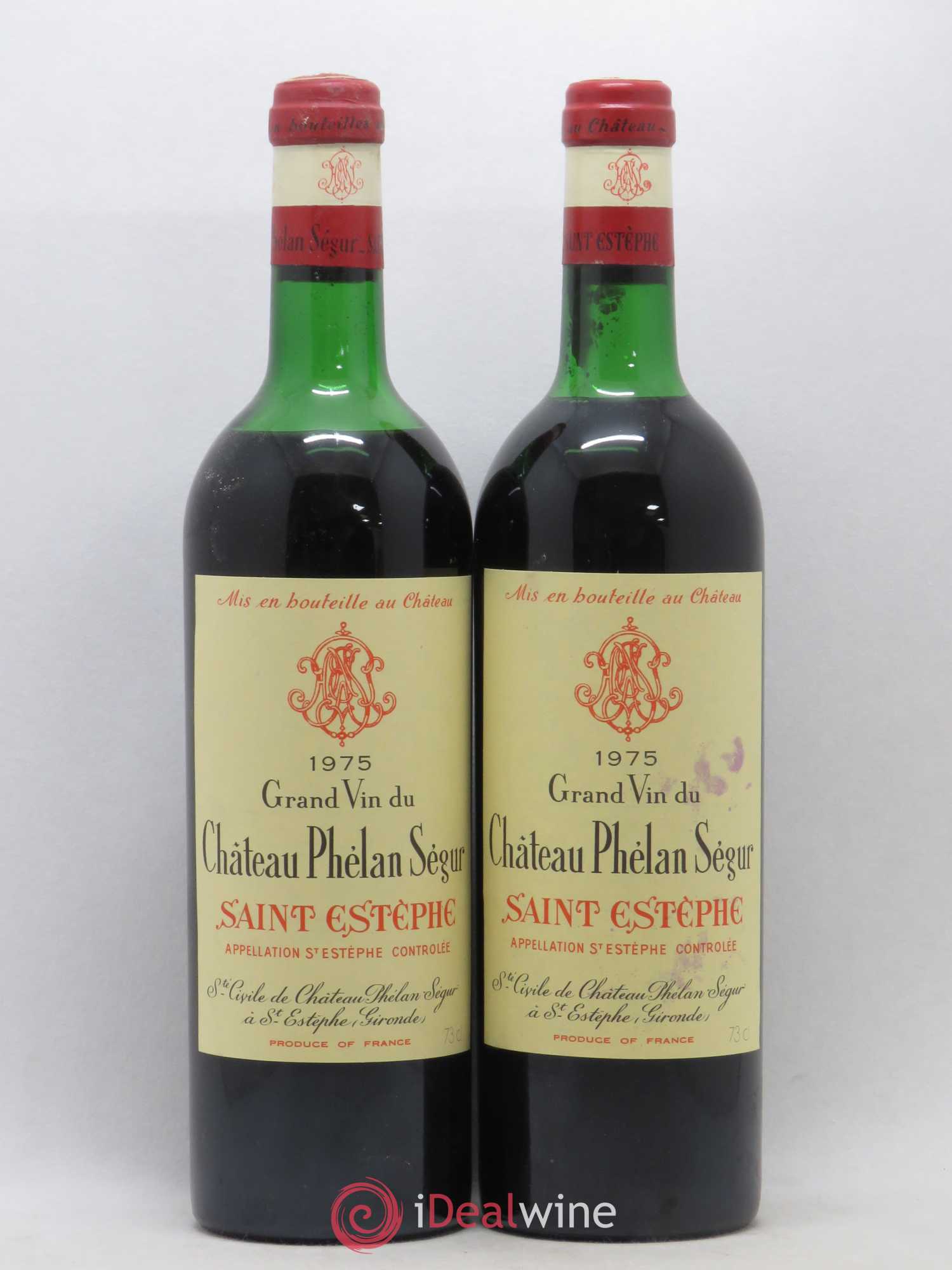 Château Phélan Ségur 1975 - Lot de 2 bouteilles - 0