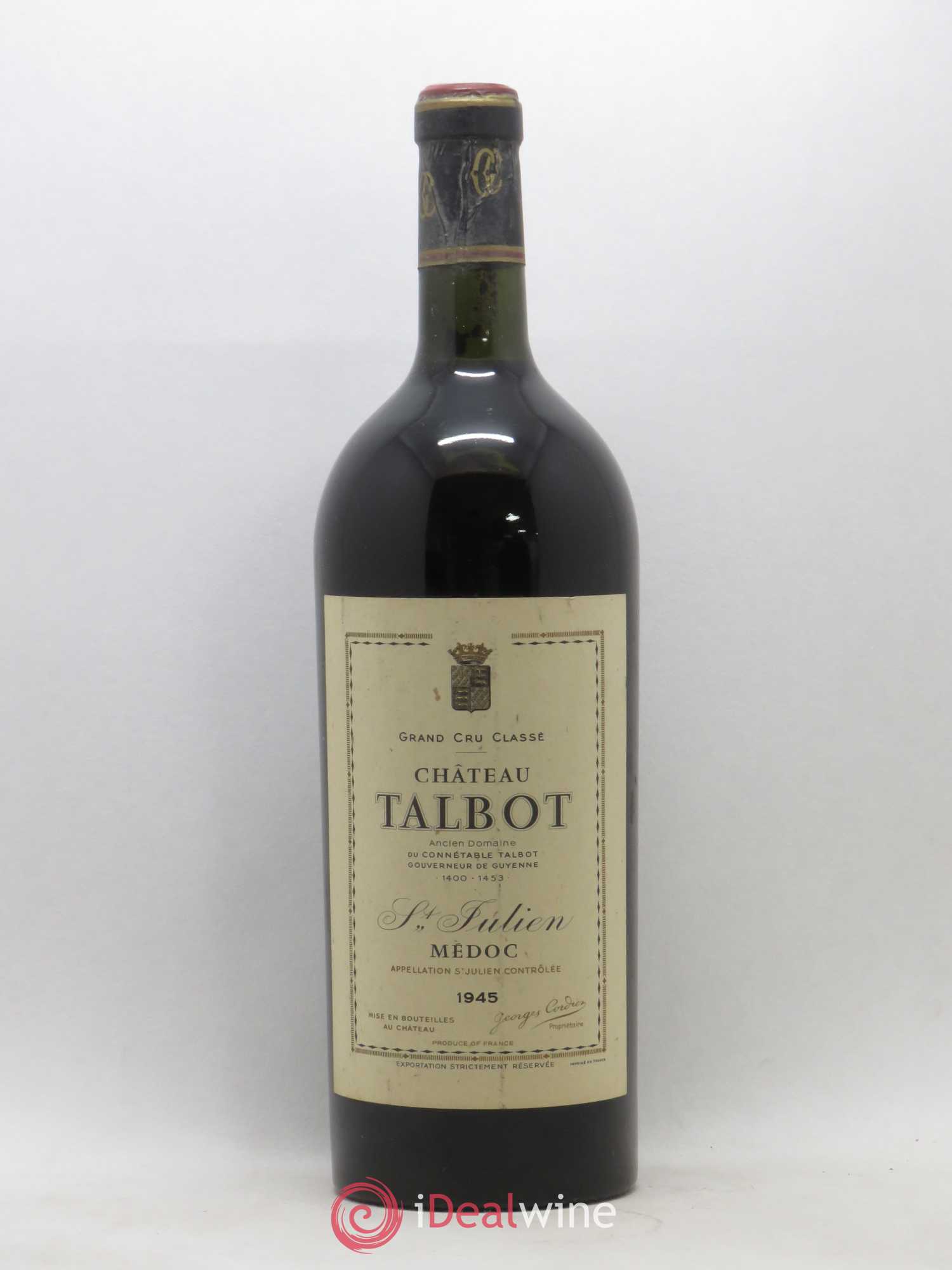 Château Talbot 4ème Grand Cru Classé 1945 - Lot de 1 magnum - 0