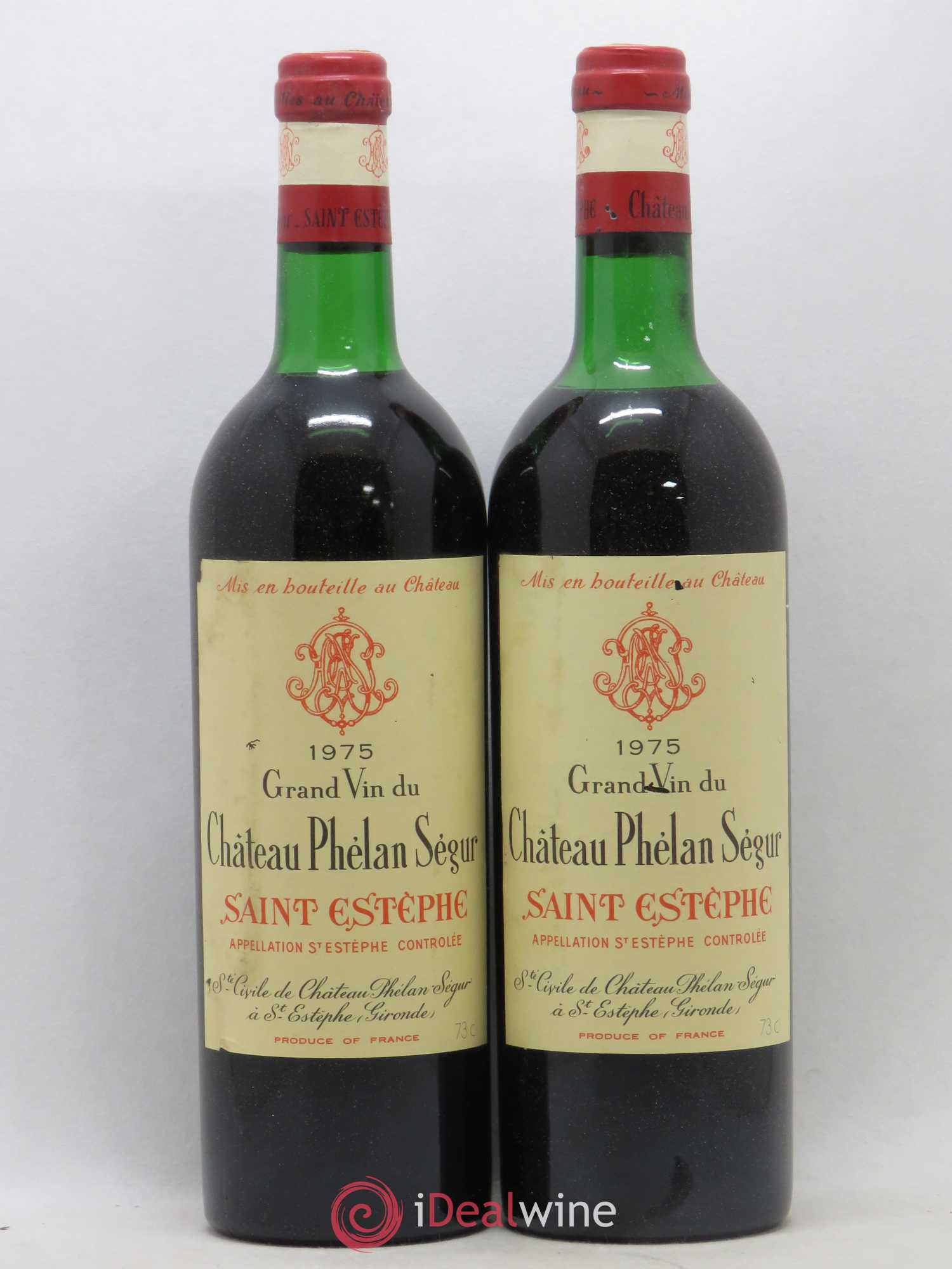 Château Phélan Ségur 1975 - Lot de 2 bouteilles - 0