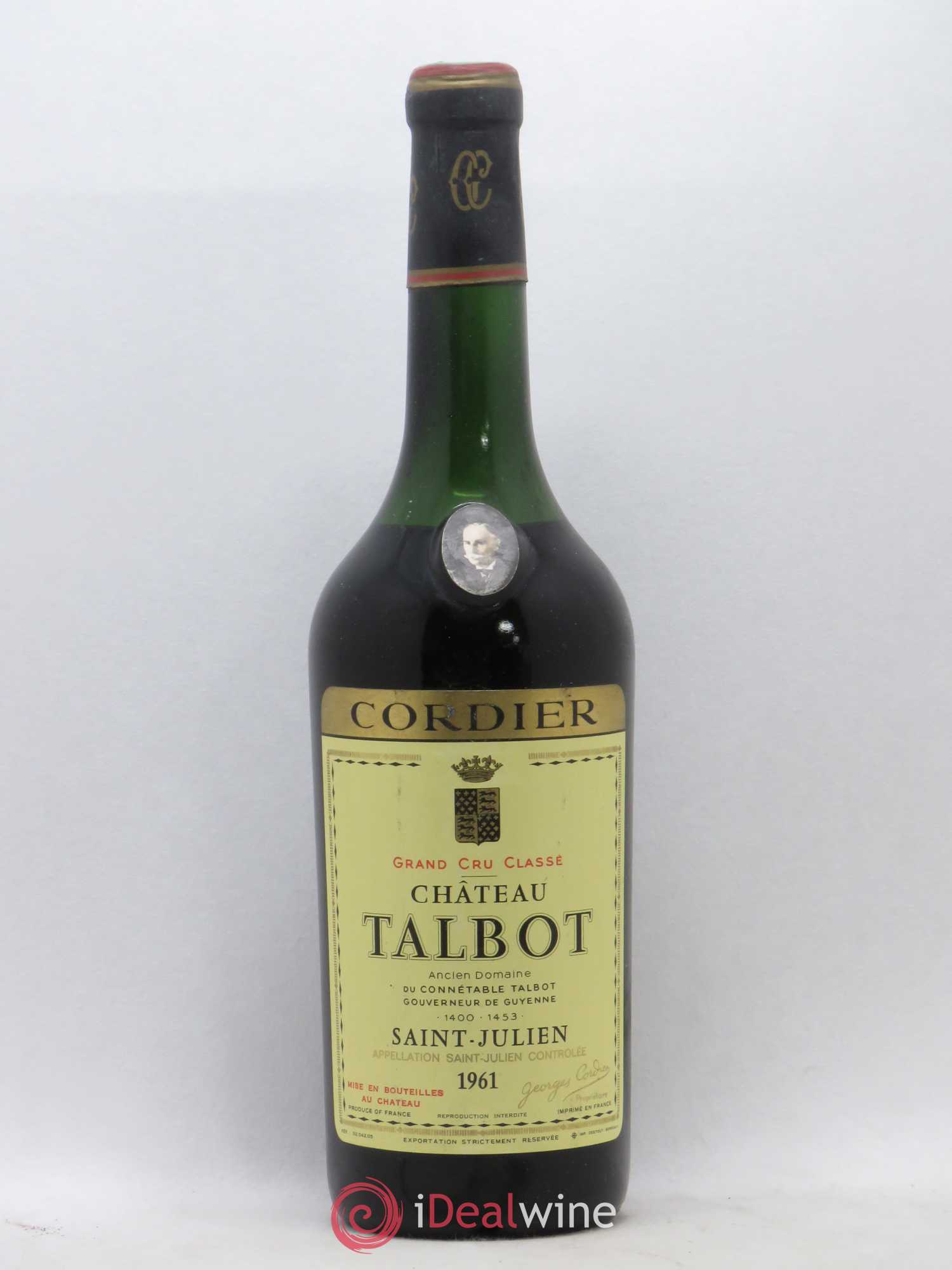 Château Talbot 4ème Grand Cru Classé 1961 - Lot de 1 bouteille - 0