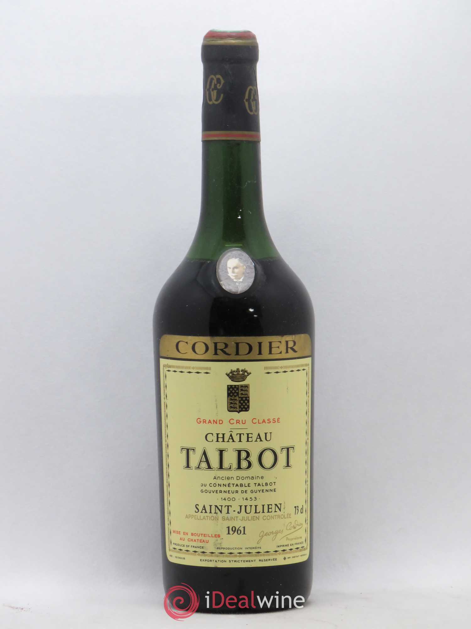 Château Talbot 4ème Grand Cru Classé 1961 - Lot de 1 bouteille - 0