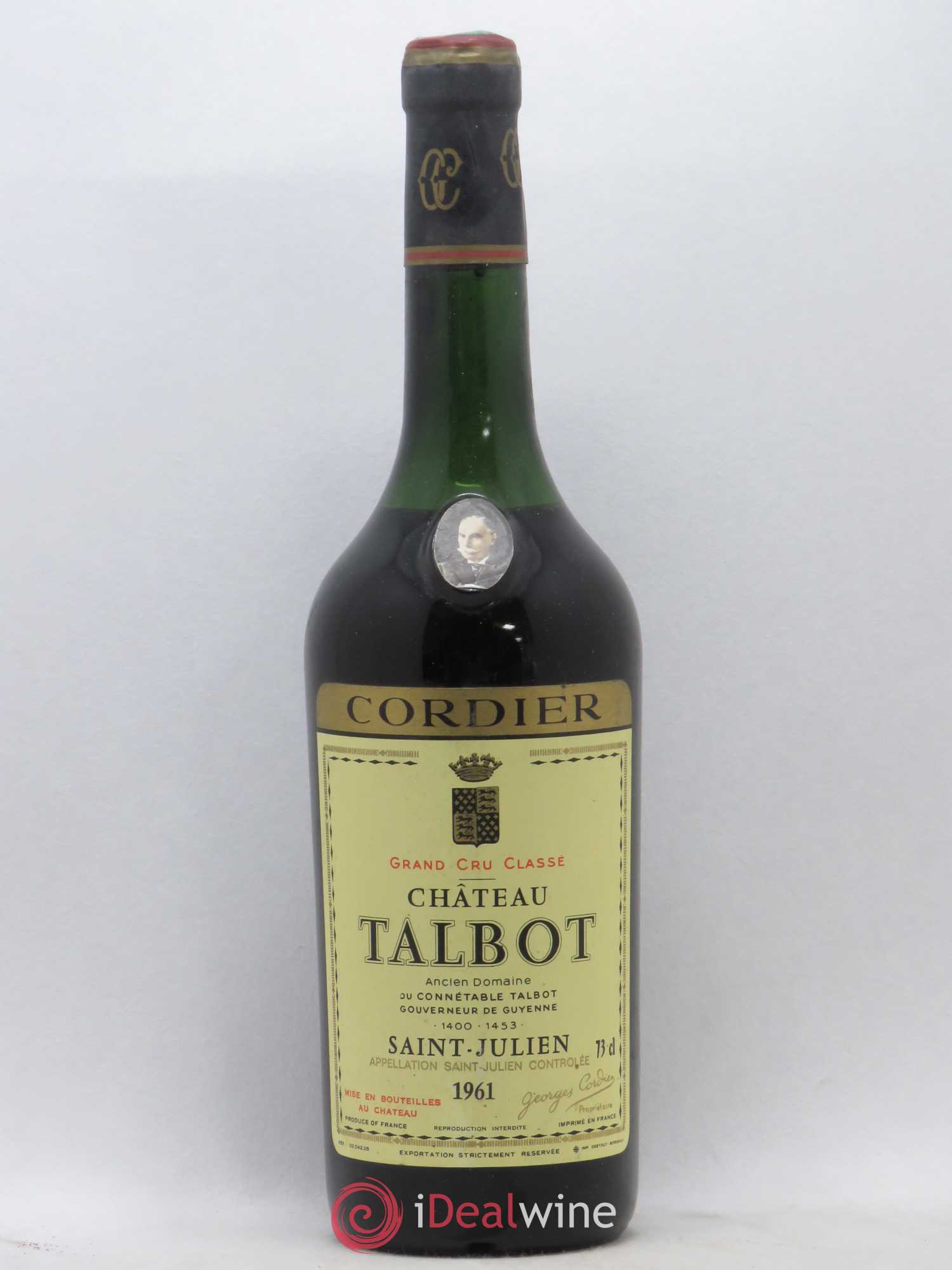 Château Talbot 4ème Grand Cru Classé 1961 - Lot de 1 bouteille - 0