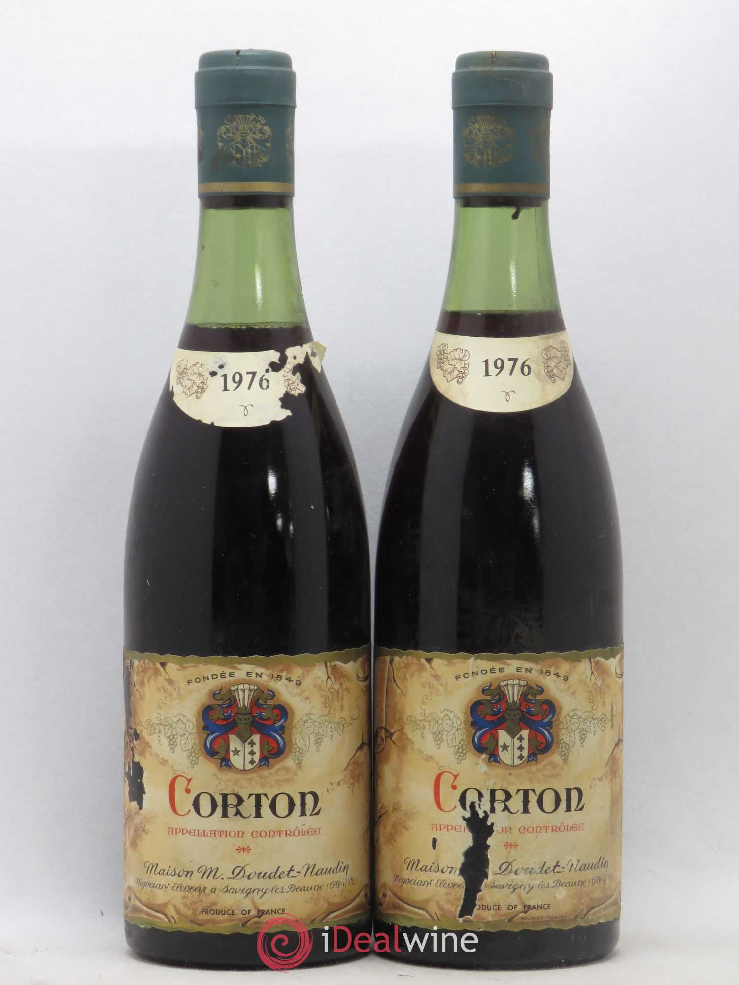 Corton Grand Cru Doudet Naudin 1976 - Lot de 2 bouteilles - 0