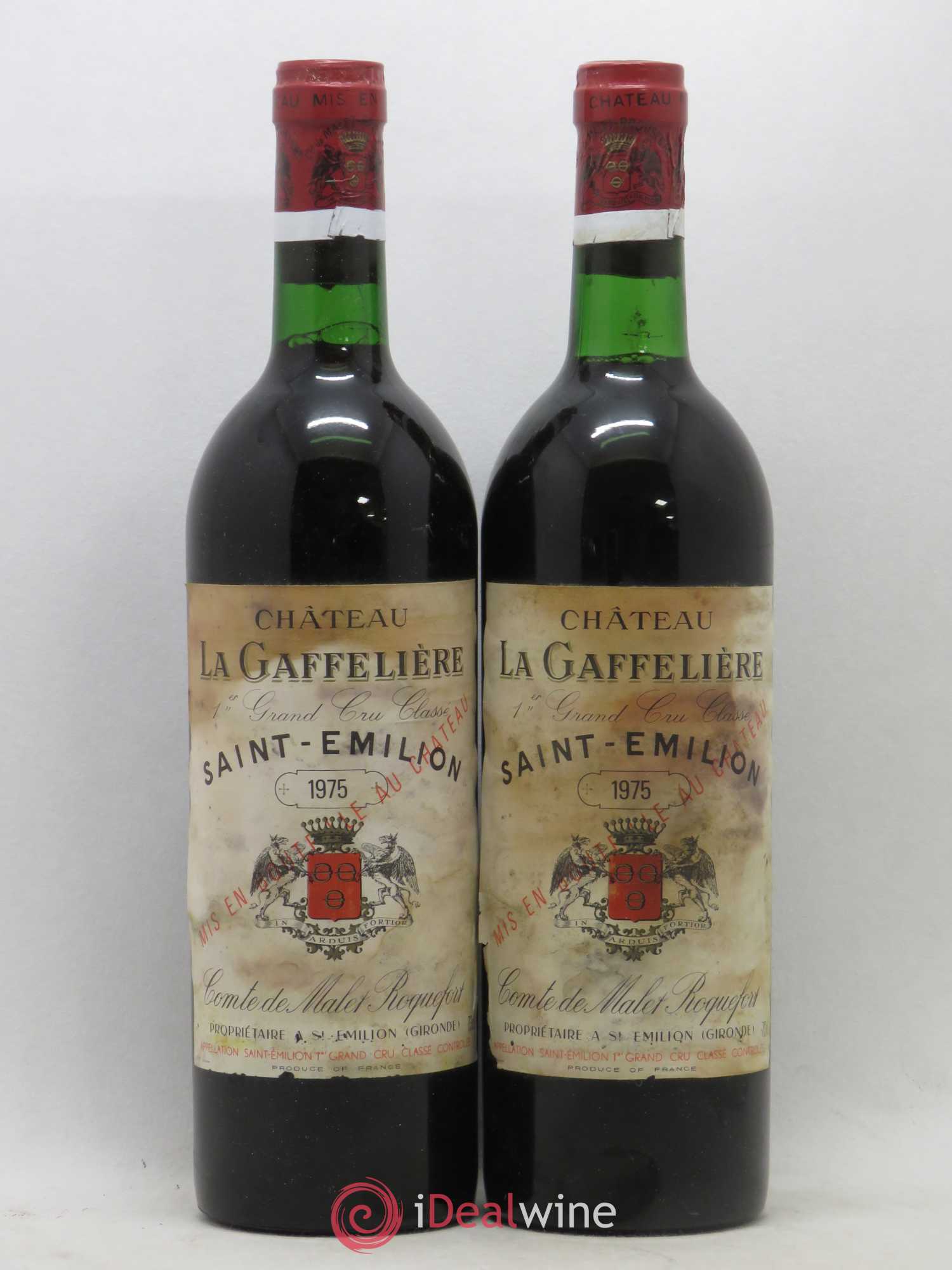 Château la Gaffelière 1er Grand Cru Classé B 1975 - Lot de 2 bouteilles - 0