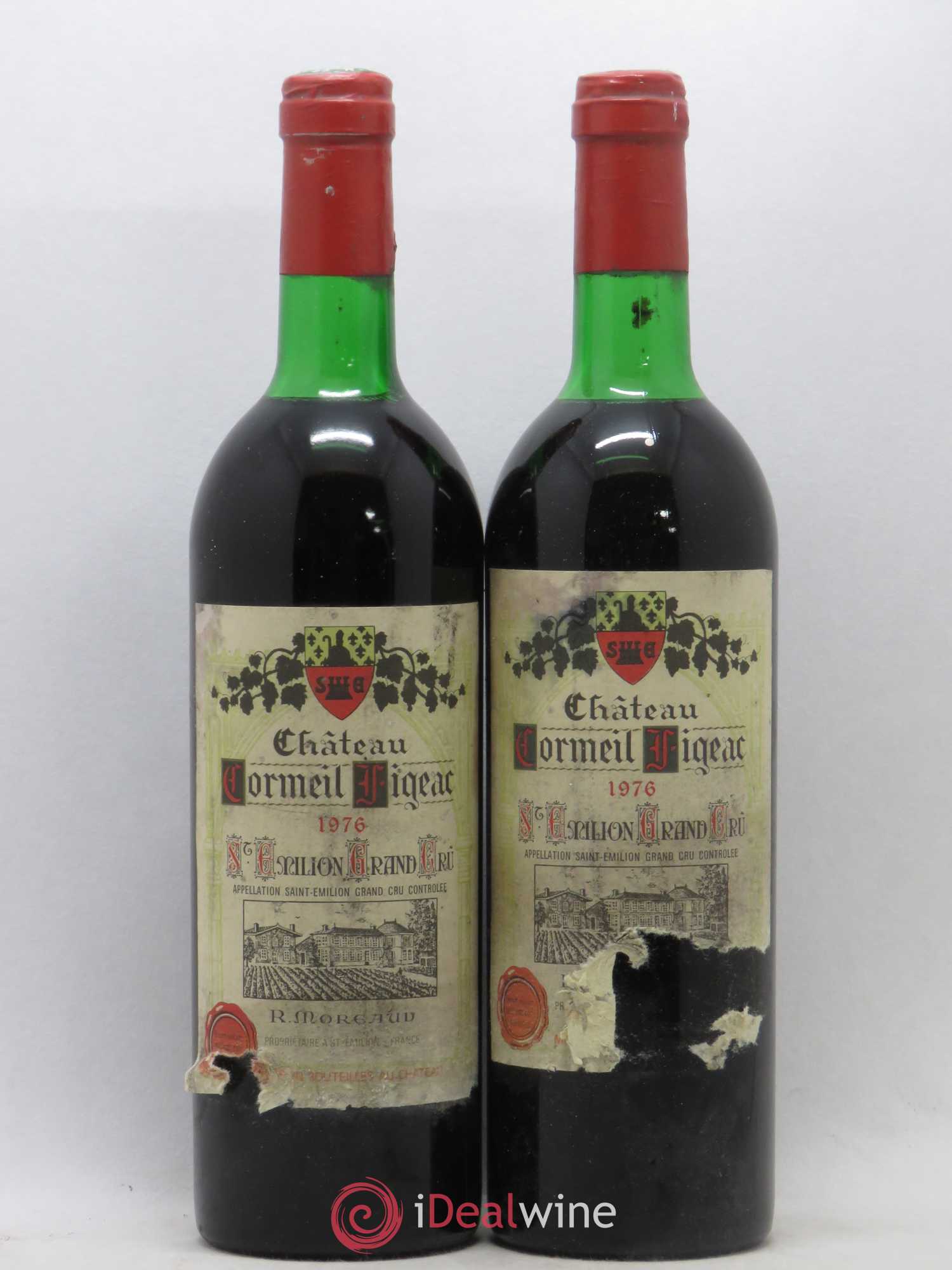 Château Cormeil Figeac (sans prix de réserve) 1976 - Lot de 2 bouteilles - 0