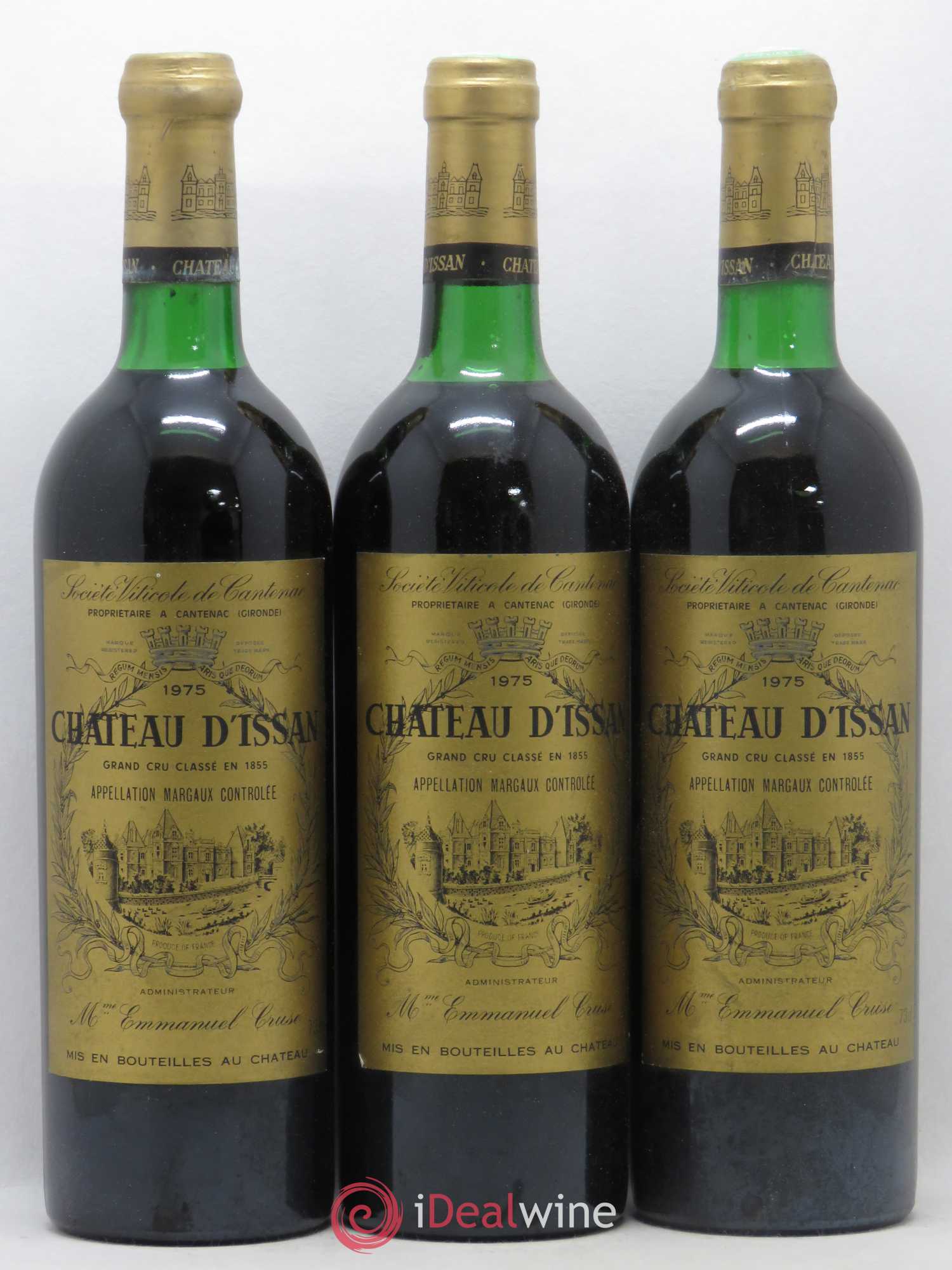 Château d'Issan 3ème Grand Cru Classé 1975 - Lot de 6 bouteilles - 1