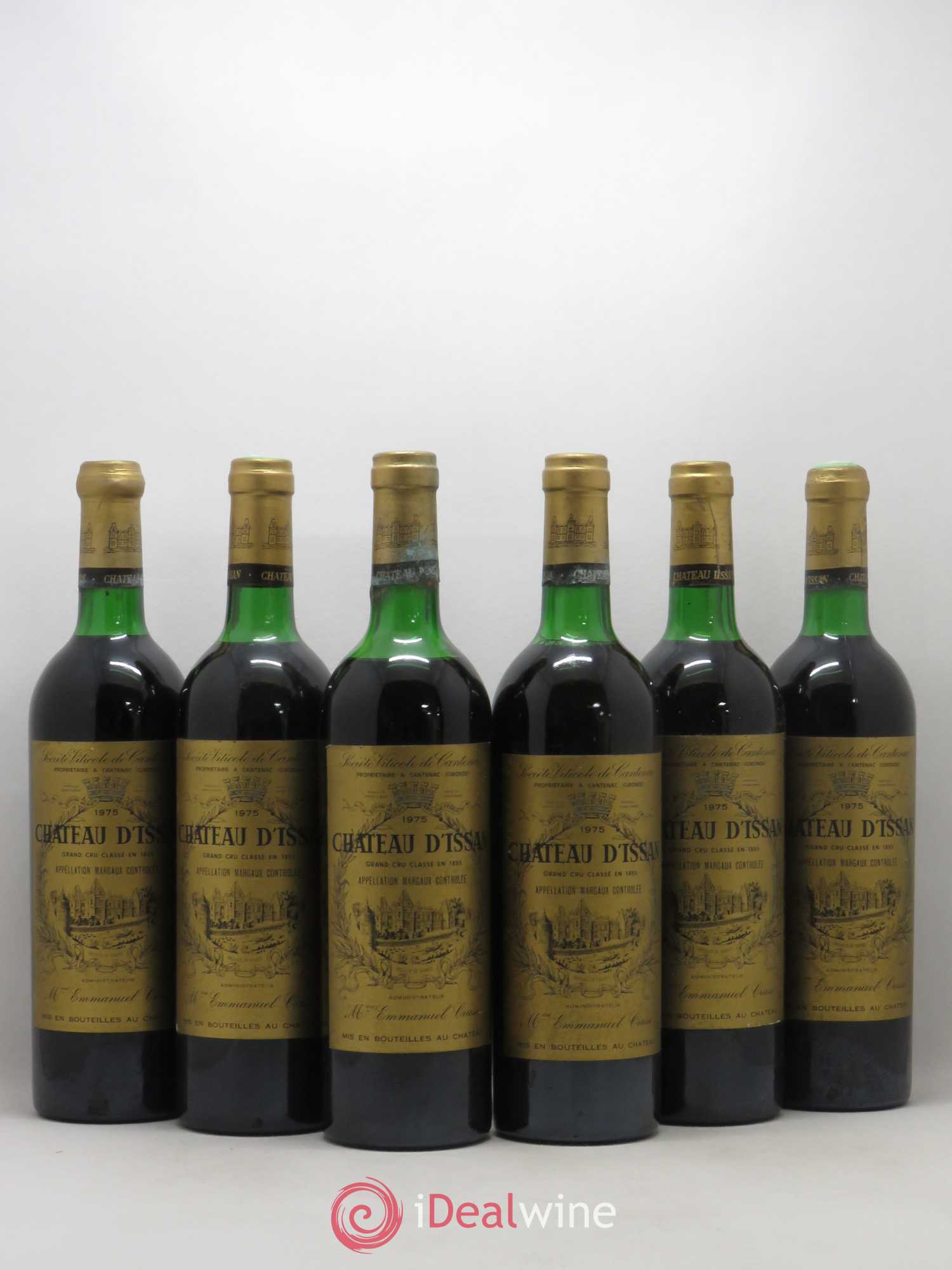 Château d'Issan 3ème Grand Cru Classé 1975 - Lot de 6 bouteilles - 0