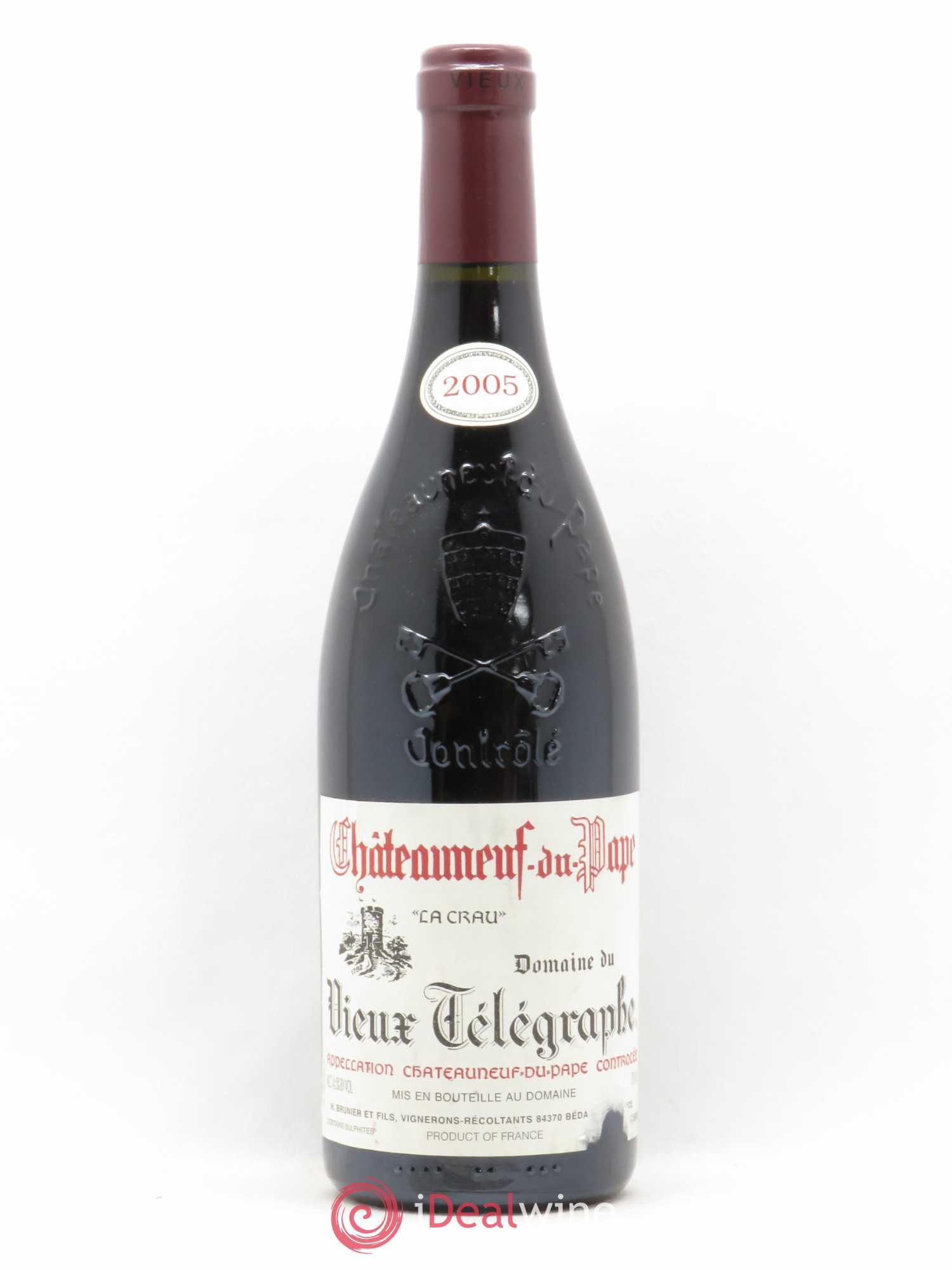 Châteauneuf-du-Pape Vieux Télégraphe (Domaine du) Vignobles Brunier 2005 - Lot de 1 bouteille - 0