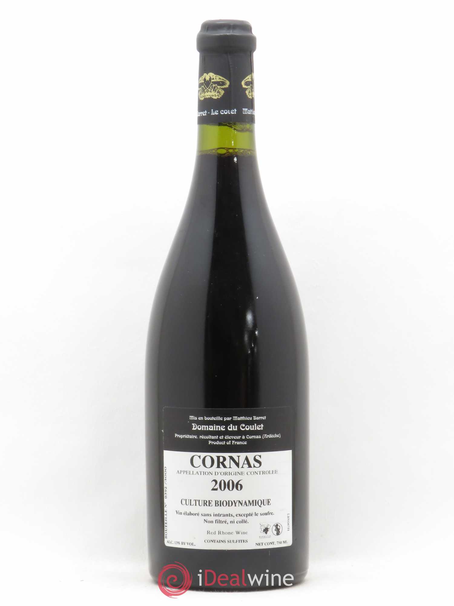Cornas Billes Noires Coulet (Domaine du) - Matthieu Barret 2006 - Lot of 1 bottle - 1