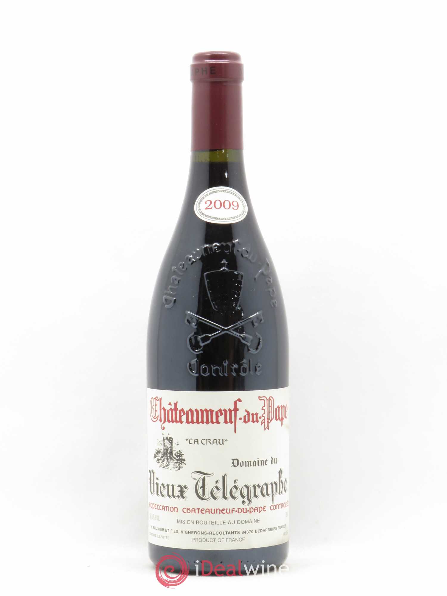 Châteauneuf-du-Pape Vieux Télégraphe (Domaine du) Vignobles Brunier 2009 - Lot de 1 bouteille - 0