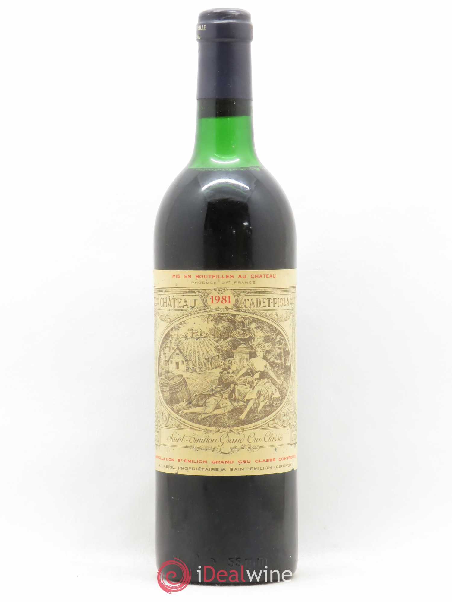 Château Cadet Piola Grand Cru Classé 1981 - Lot de 1 bouteille - 0