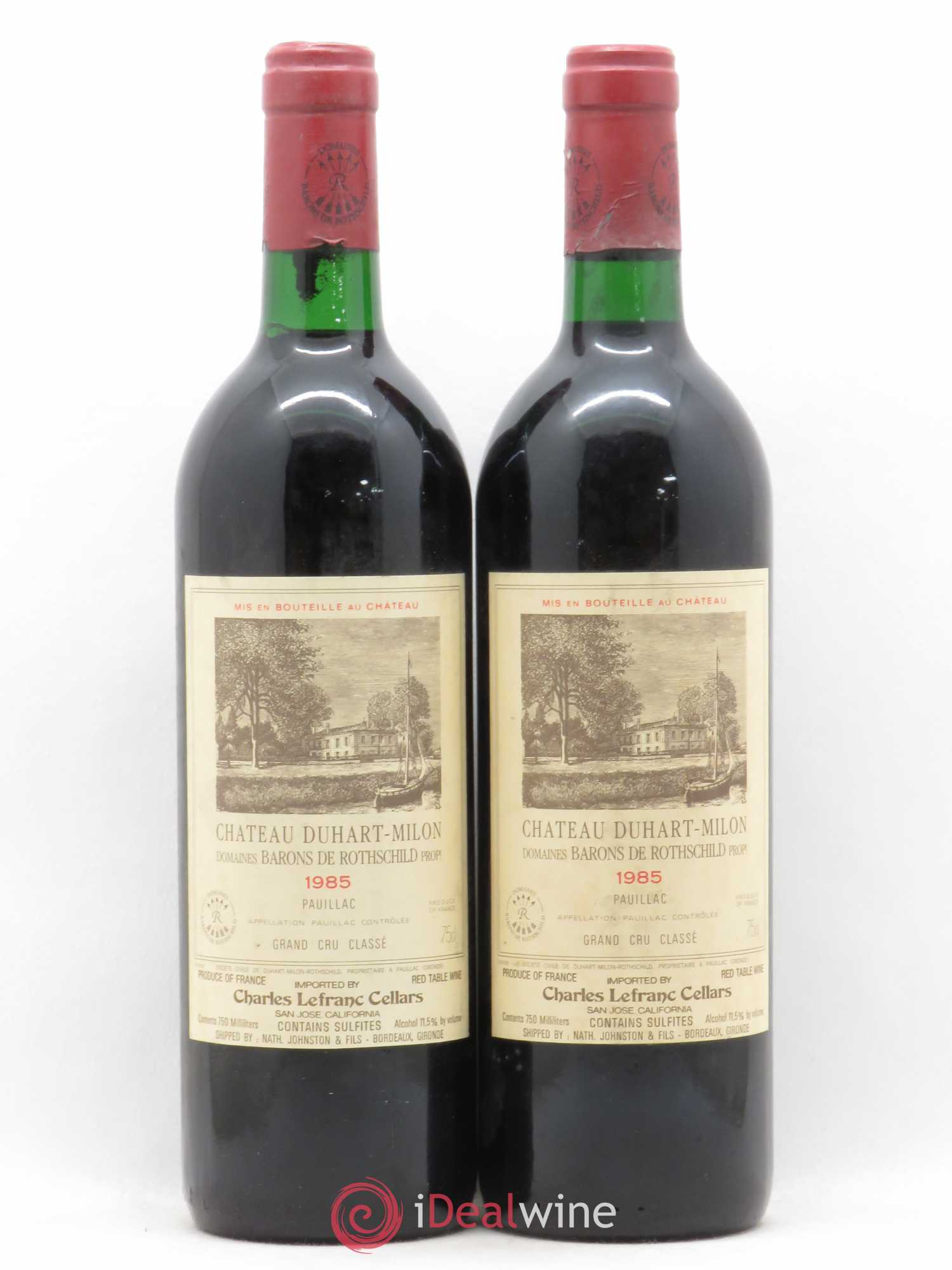 Château Duhart-Milon 4ème Grand Cru Classé 1985 - Lot de 2 bouteilles - 0