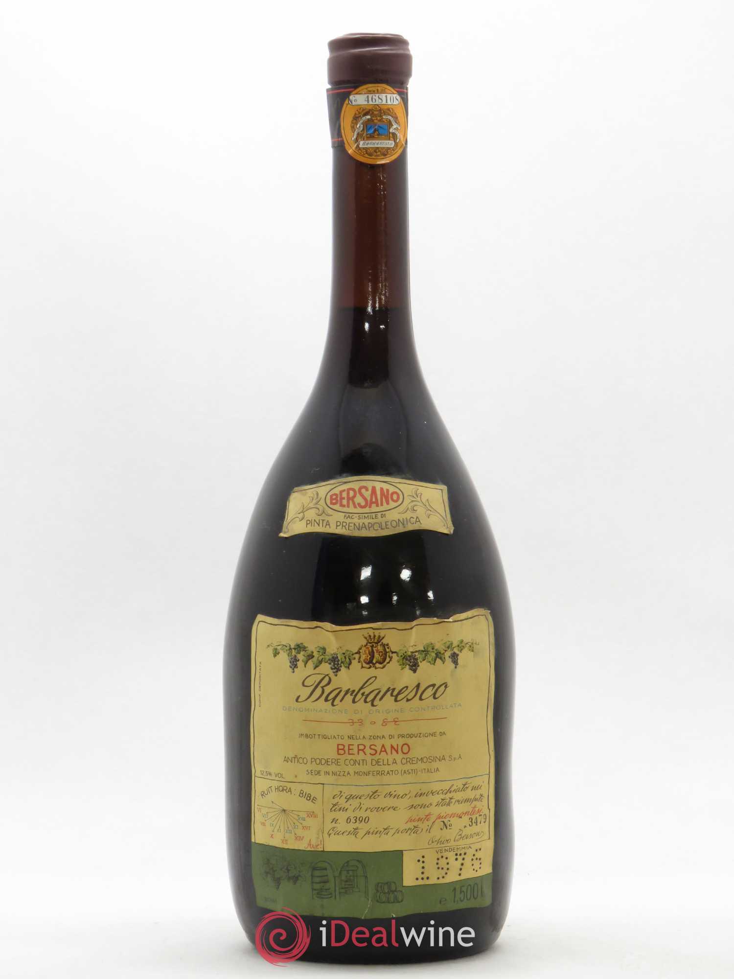 Barbaresco DOCG Bersano Conti della Cremosina (sans prix de réserve) 1976 - Posten von 1 Magnum - 0