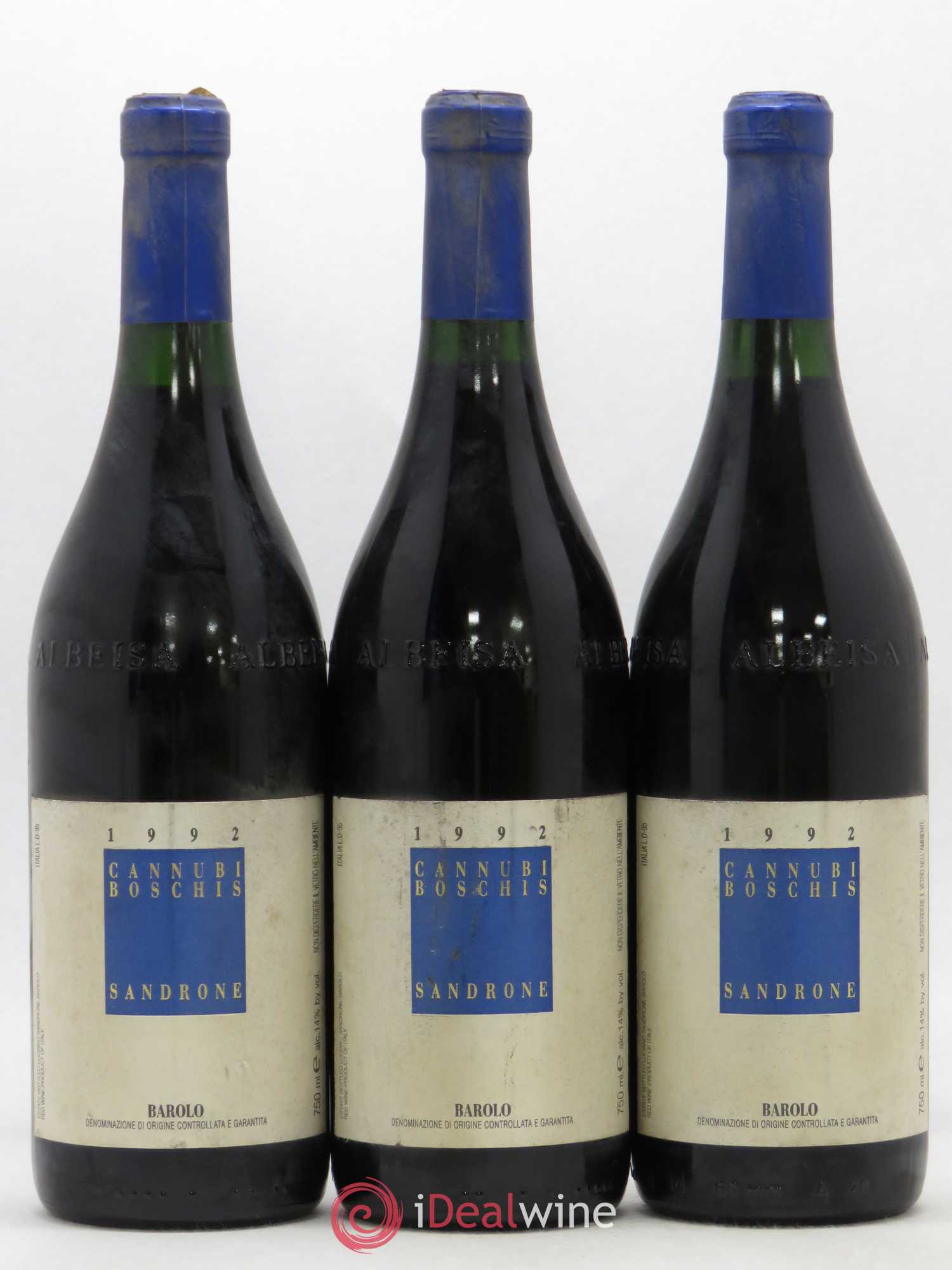 Barolo Cannubi Boschis Sandrone 1992 - Posten von 3 Flaschen - 0