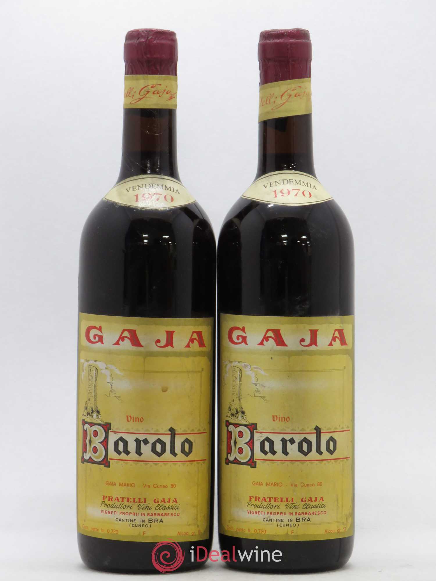 Barolo Fratelli Gaja 1970 - Posten von 2 Flaschen - 0