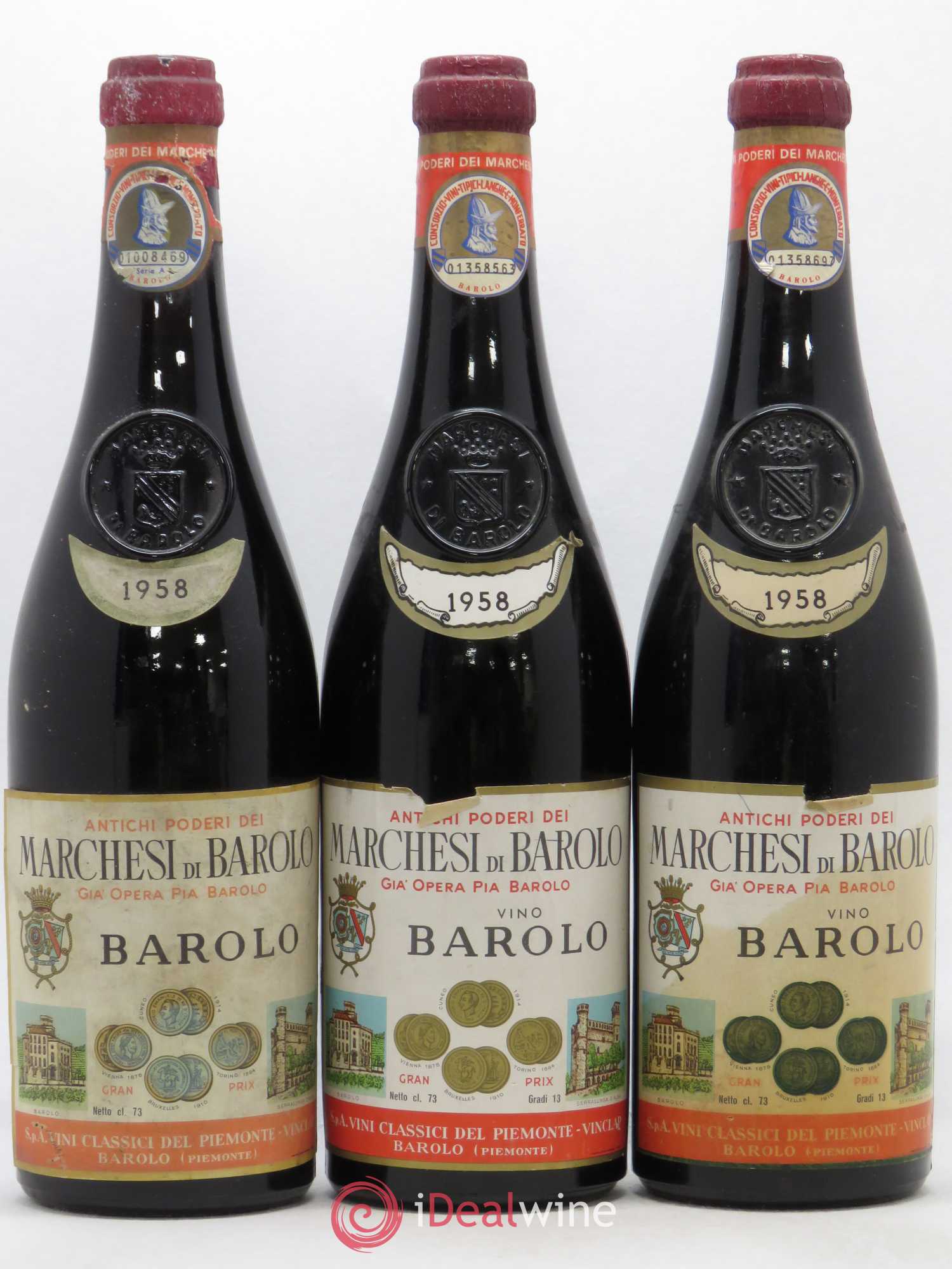 Barolo 1958 - Posten von 3 Flaschen - 0