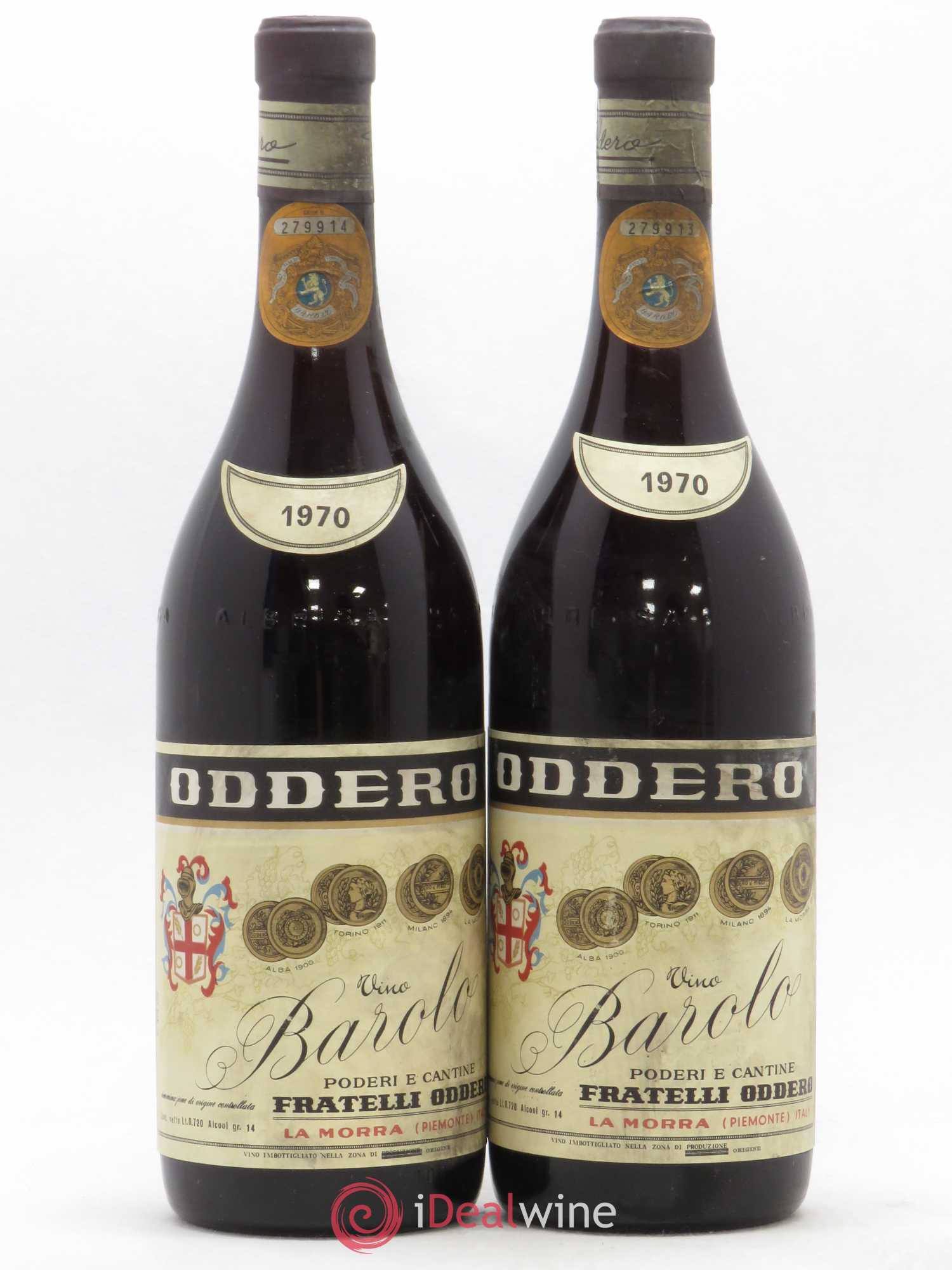 Barolo Oddero 1970 - Lot de 2 bouteilles - 0