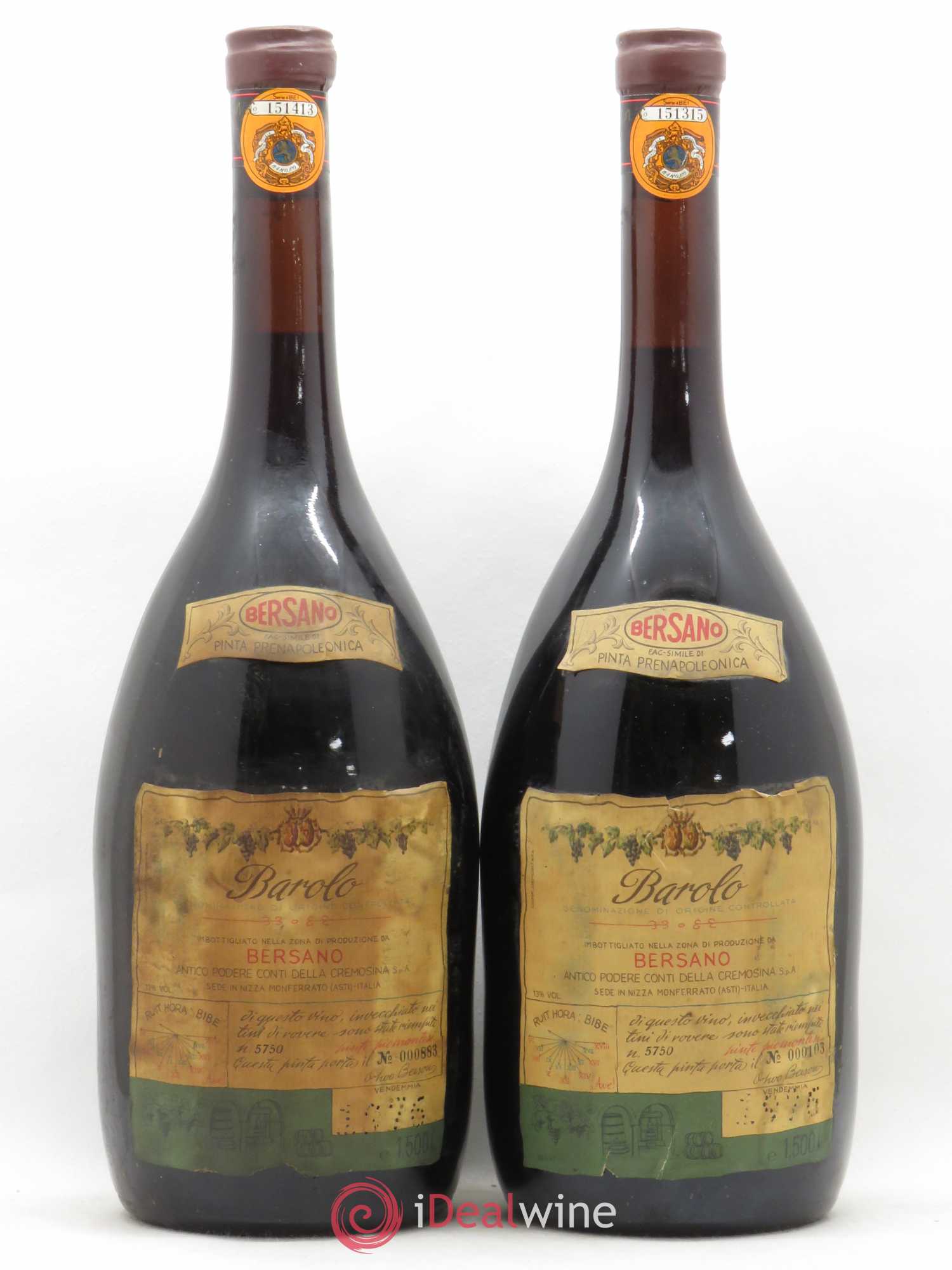 Barolo Bersano 1976 - Lot de 2 magnums - 0