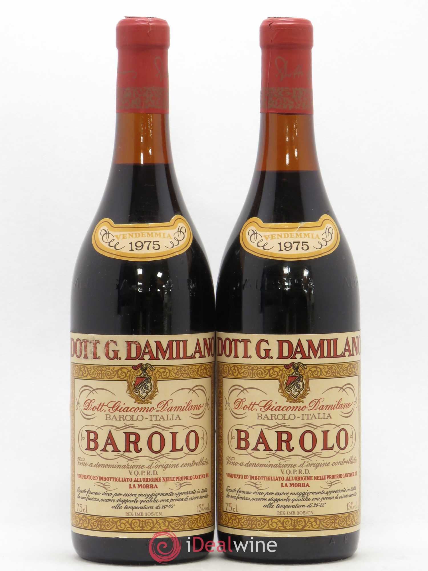 Barolo DOCG Giacomo Damilano 1975 - Lot of 2 bottles - 0