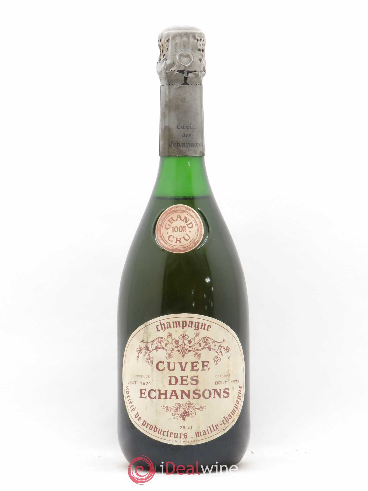 Champagne Cuvée des Echansons Grand Cru 1971 - Posten von 1 Flasche - 0